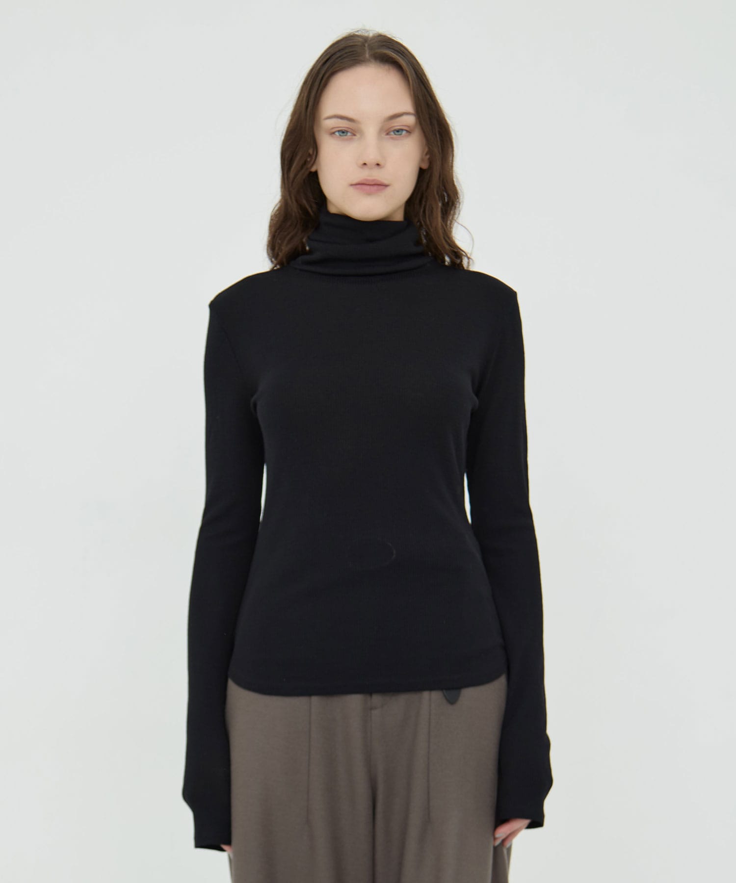 High Neck Wool Tops RITAN