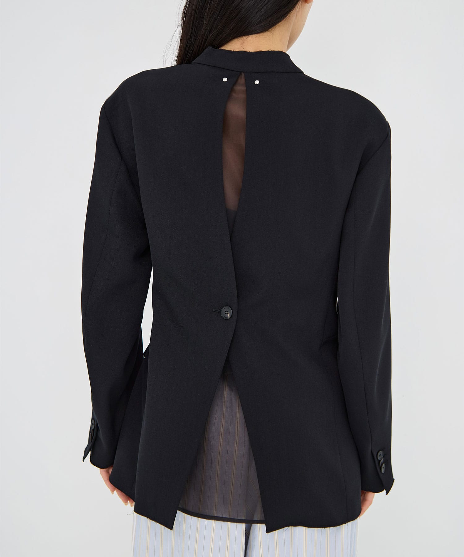 Back Sheer No Collar Jacket RITAN