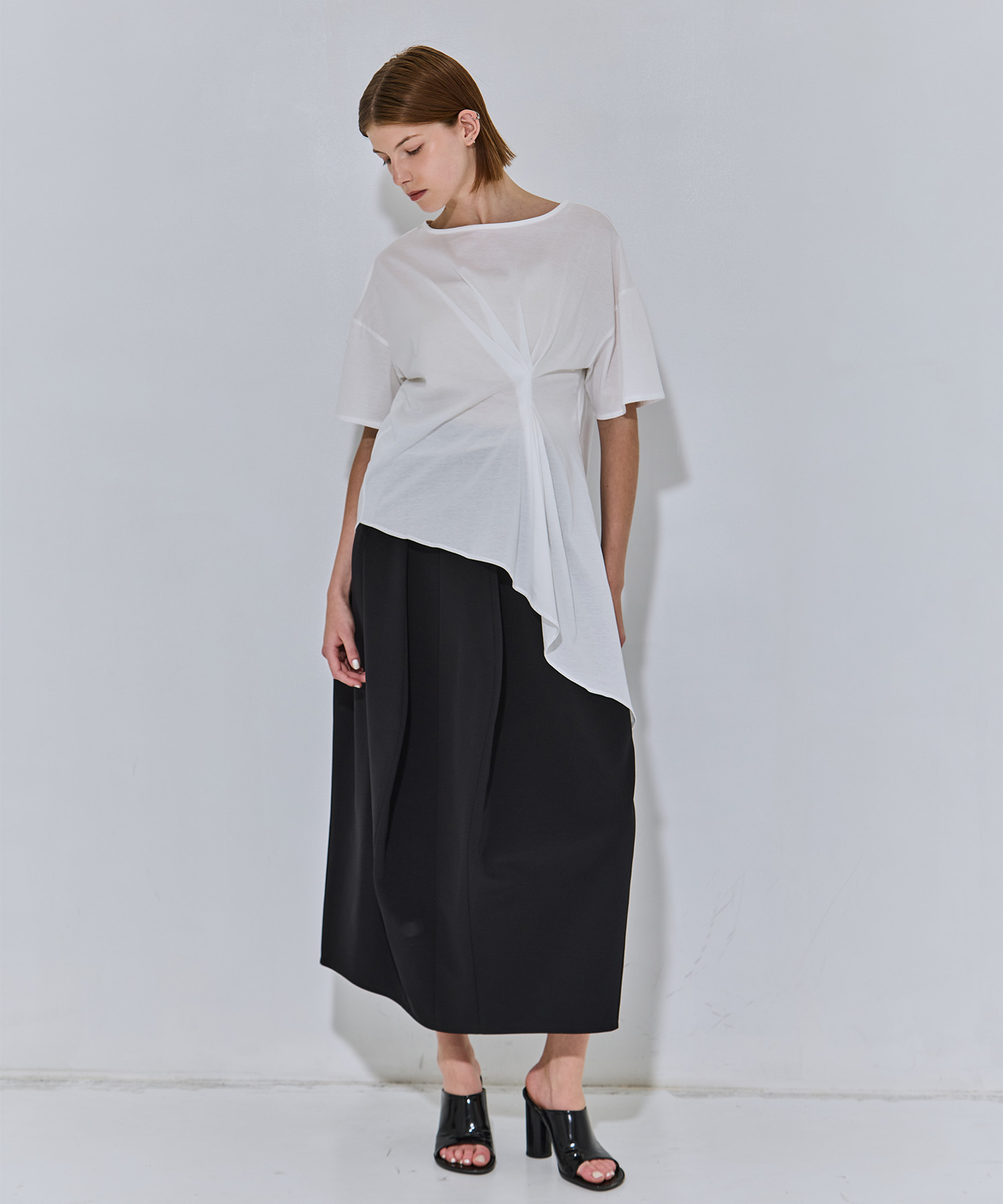 Side Gather Tuck Tee RITAN