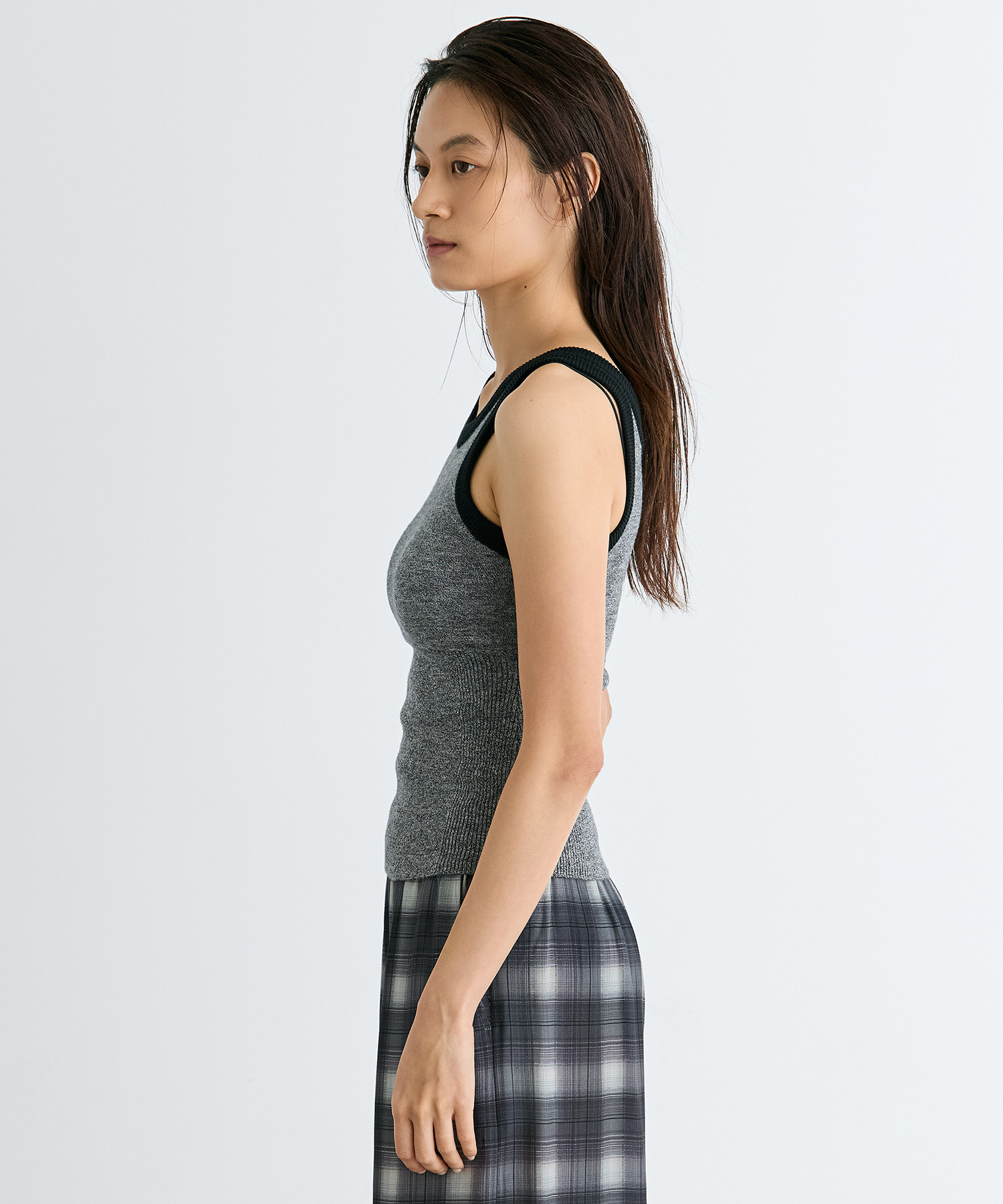 nakes Linen American Sleeve Rib Bra Tank RITAN