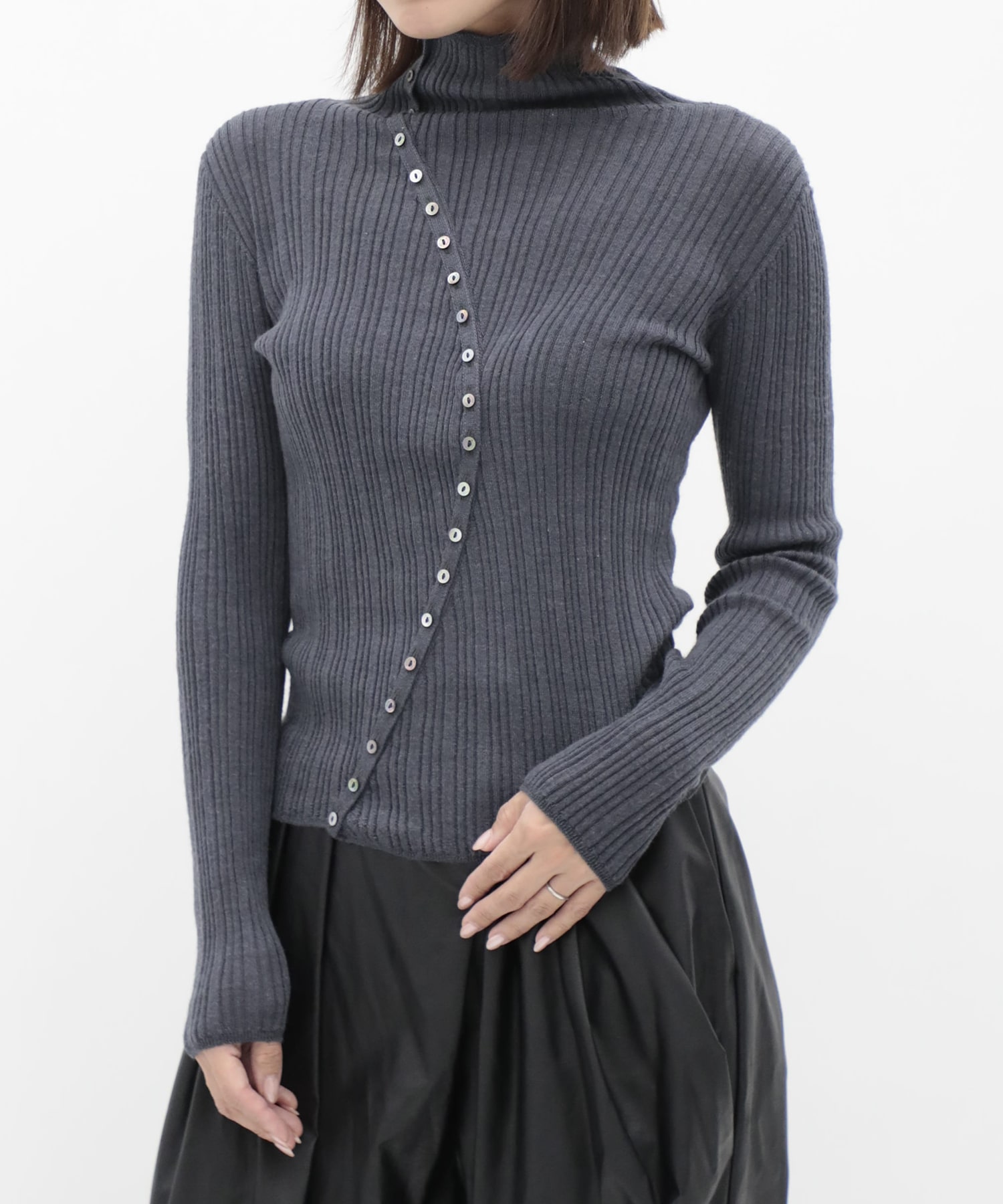 Cashmere Silk Arch Rib Knit RITAN