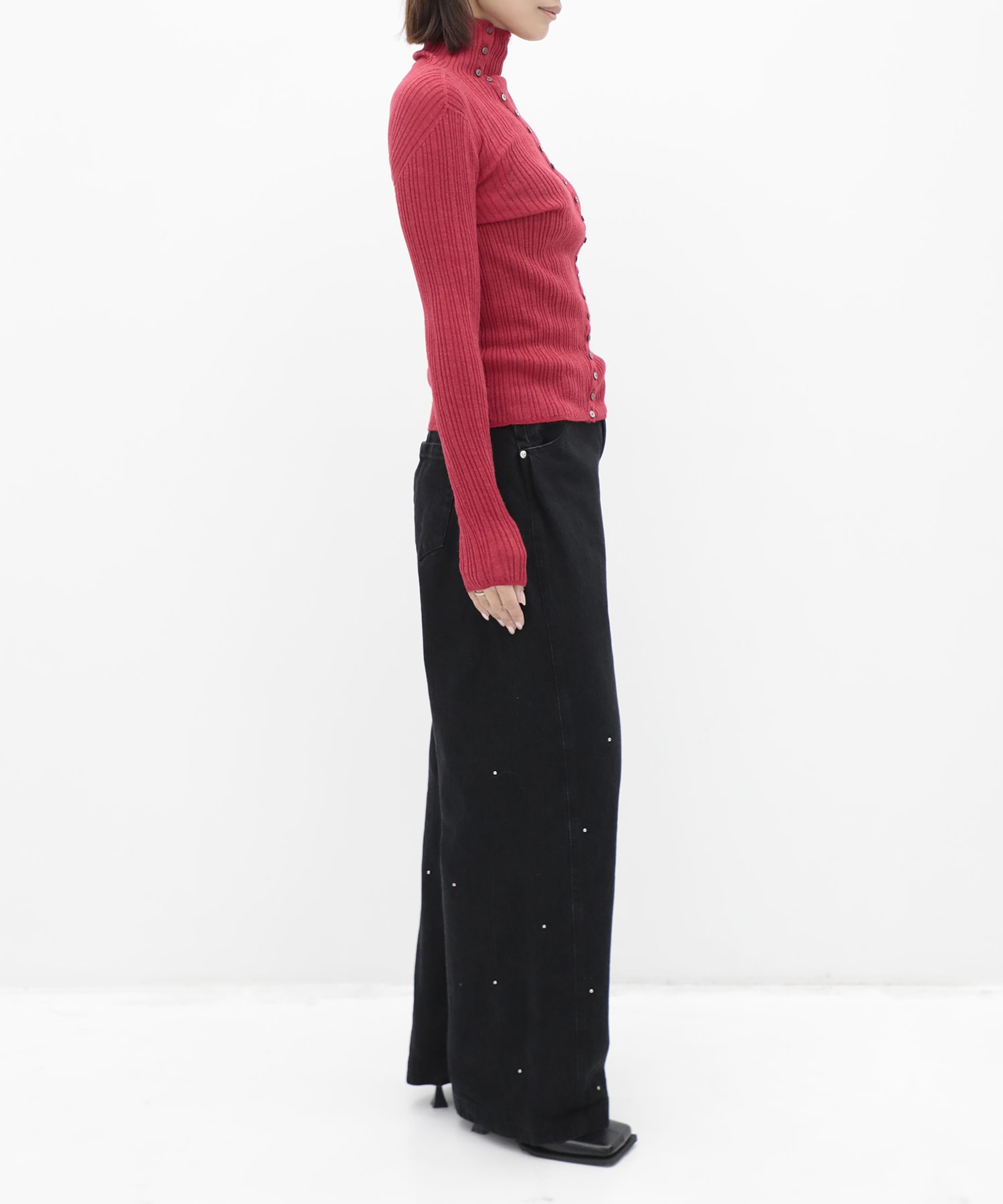 Cashmere Silk Arch Rib Knit RITAN