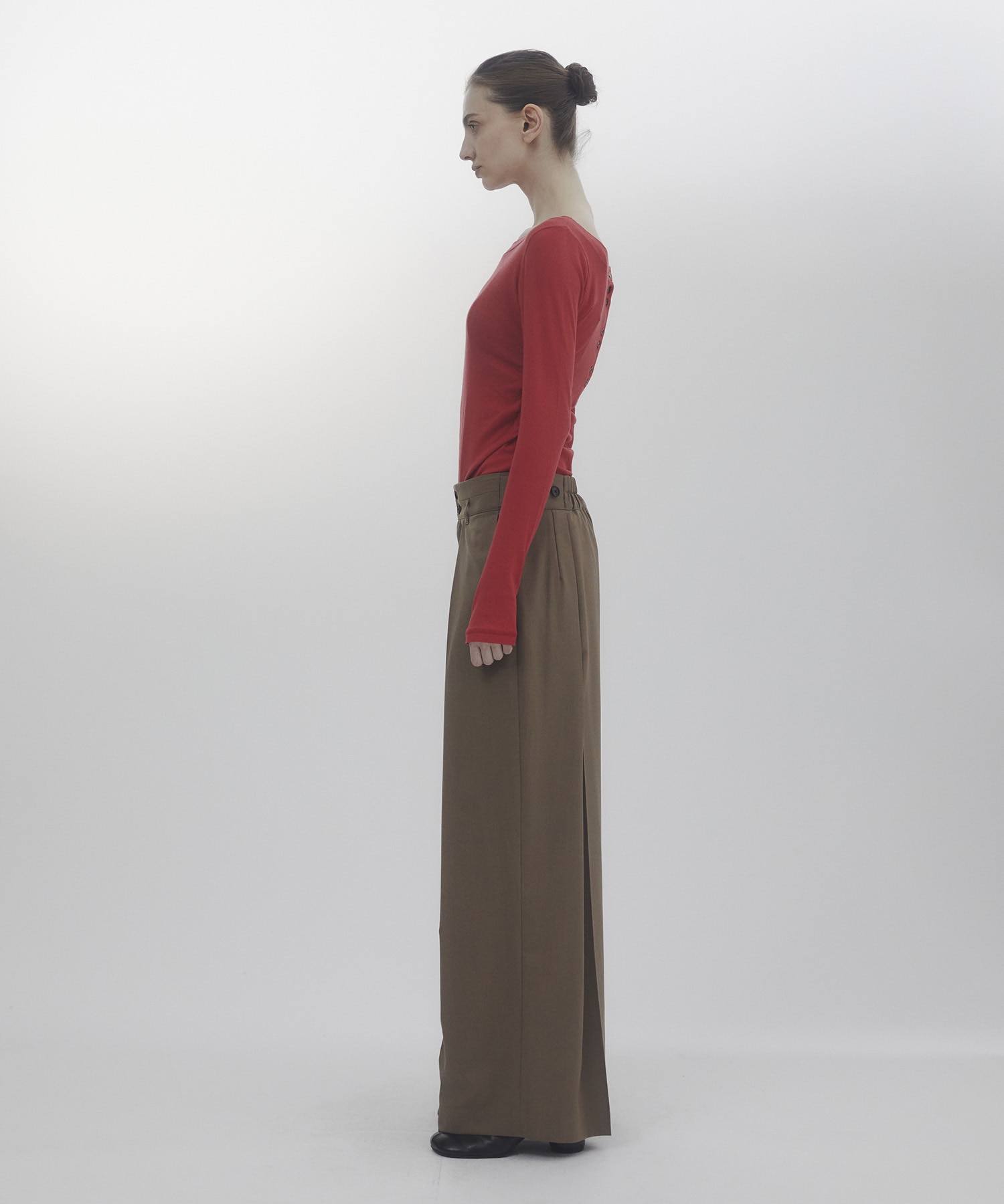 Belt Arranged Tuck Wide Pants CITY TOKYO