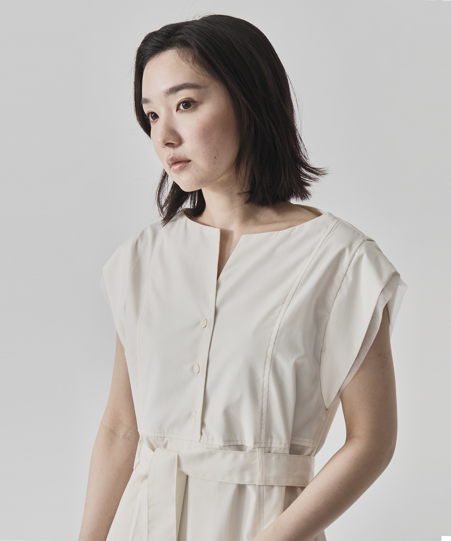 Chambray Belted Dress CITY TOKYO