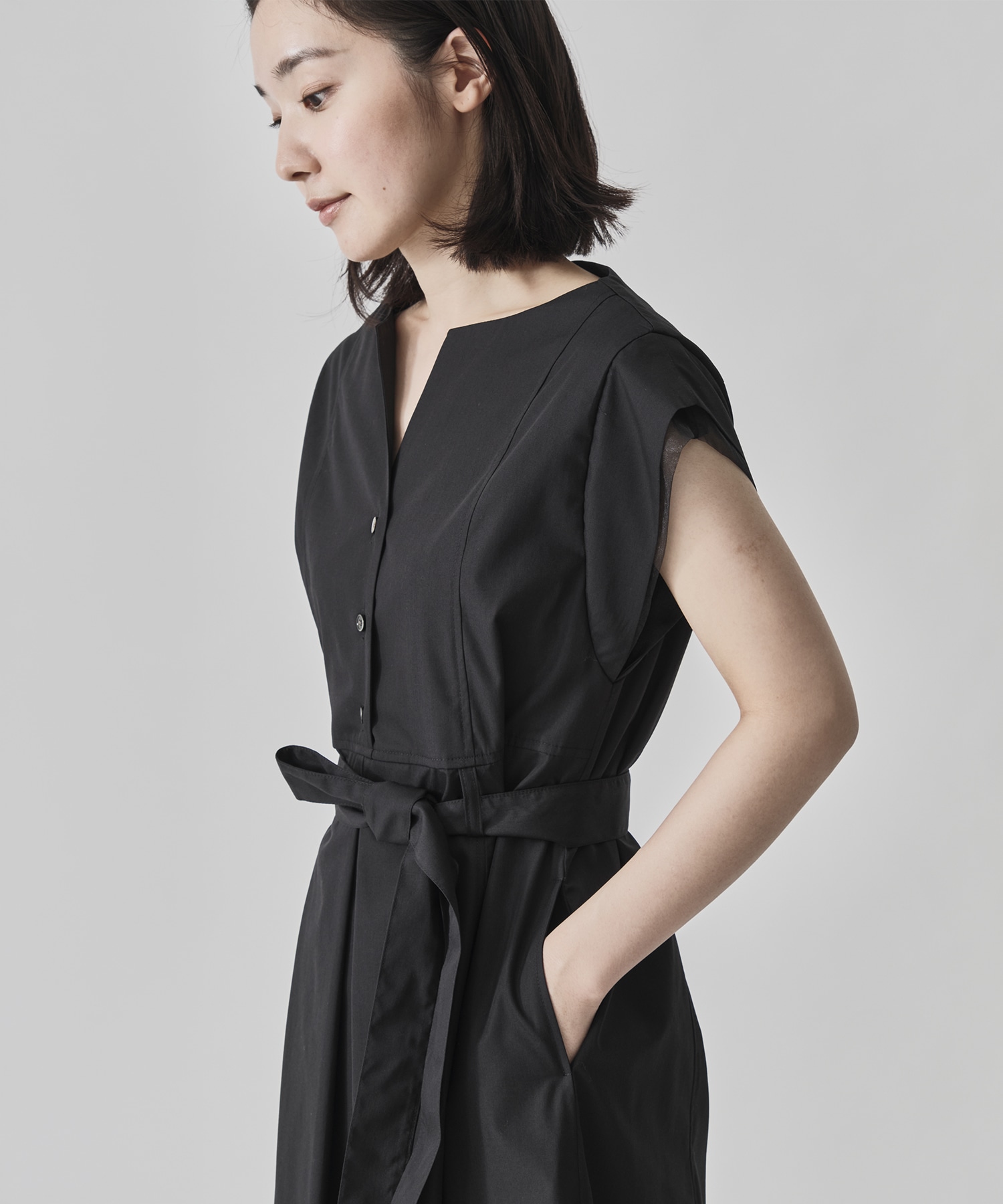 Chambray Belted Dress CITY TOKYO