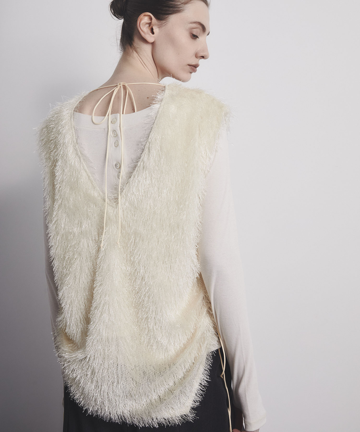 Sleeveless 2way Fringe Top CITY TOKYO