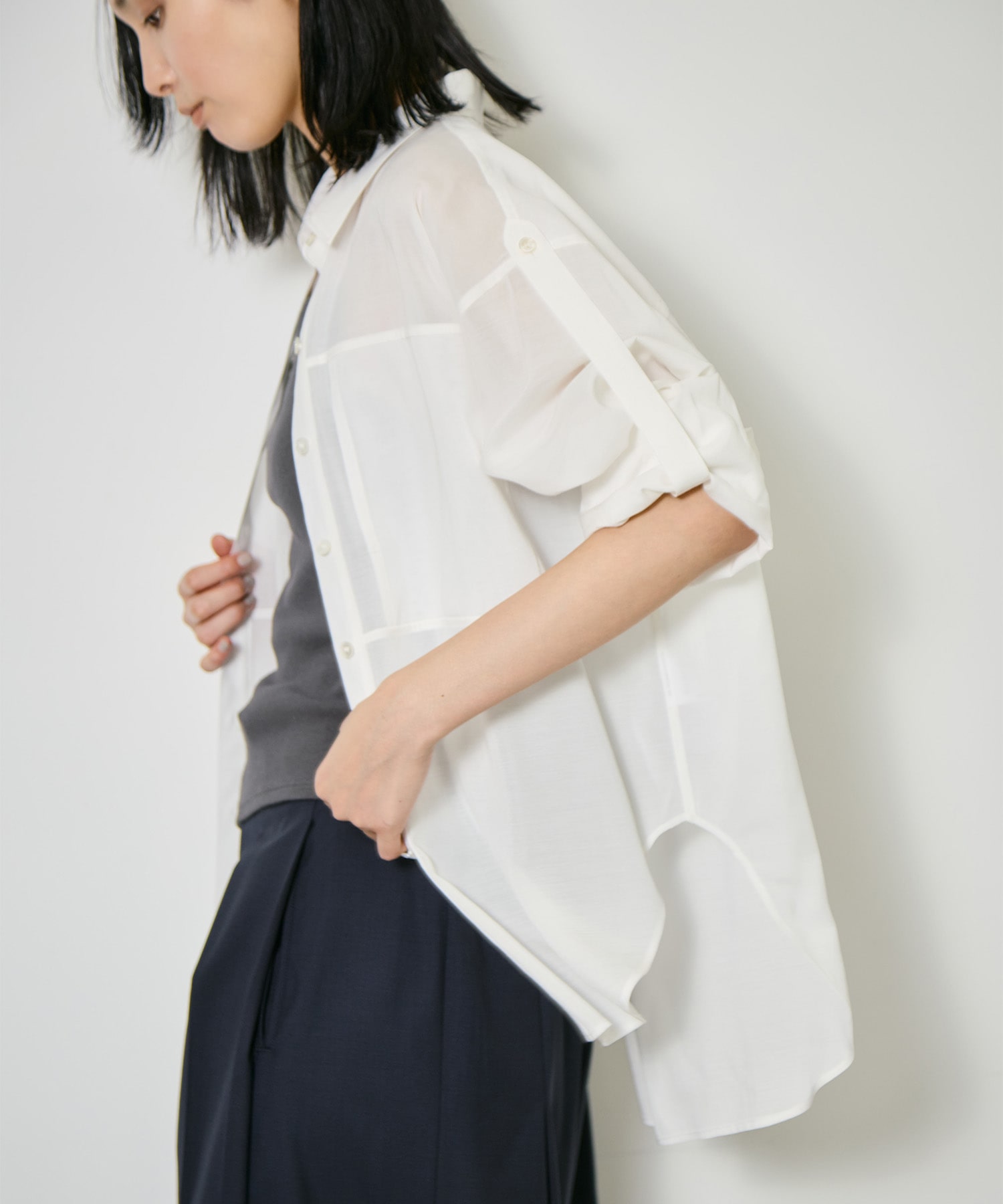 Silk Sheer Over Shirt CITY TOKYO