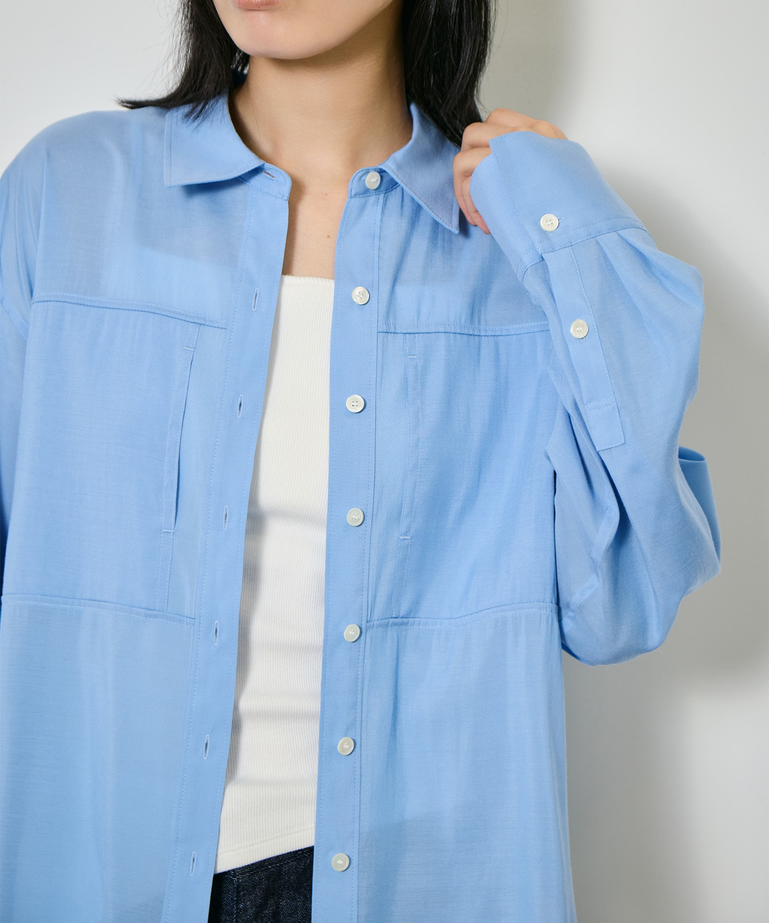 Silk Sheer Over Shirt CITY TOKYO