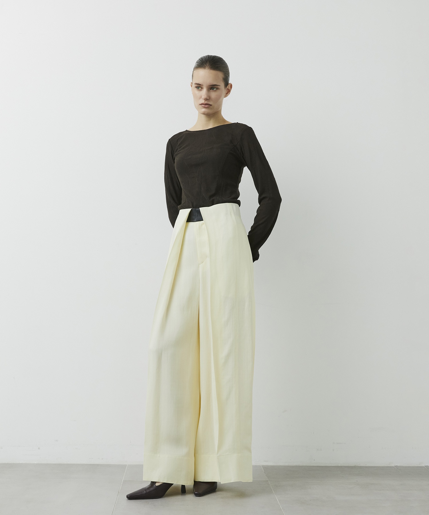 Viscose Twill Flare Trousers CITY TOKYO