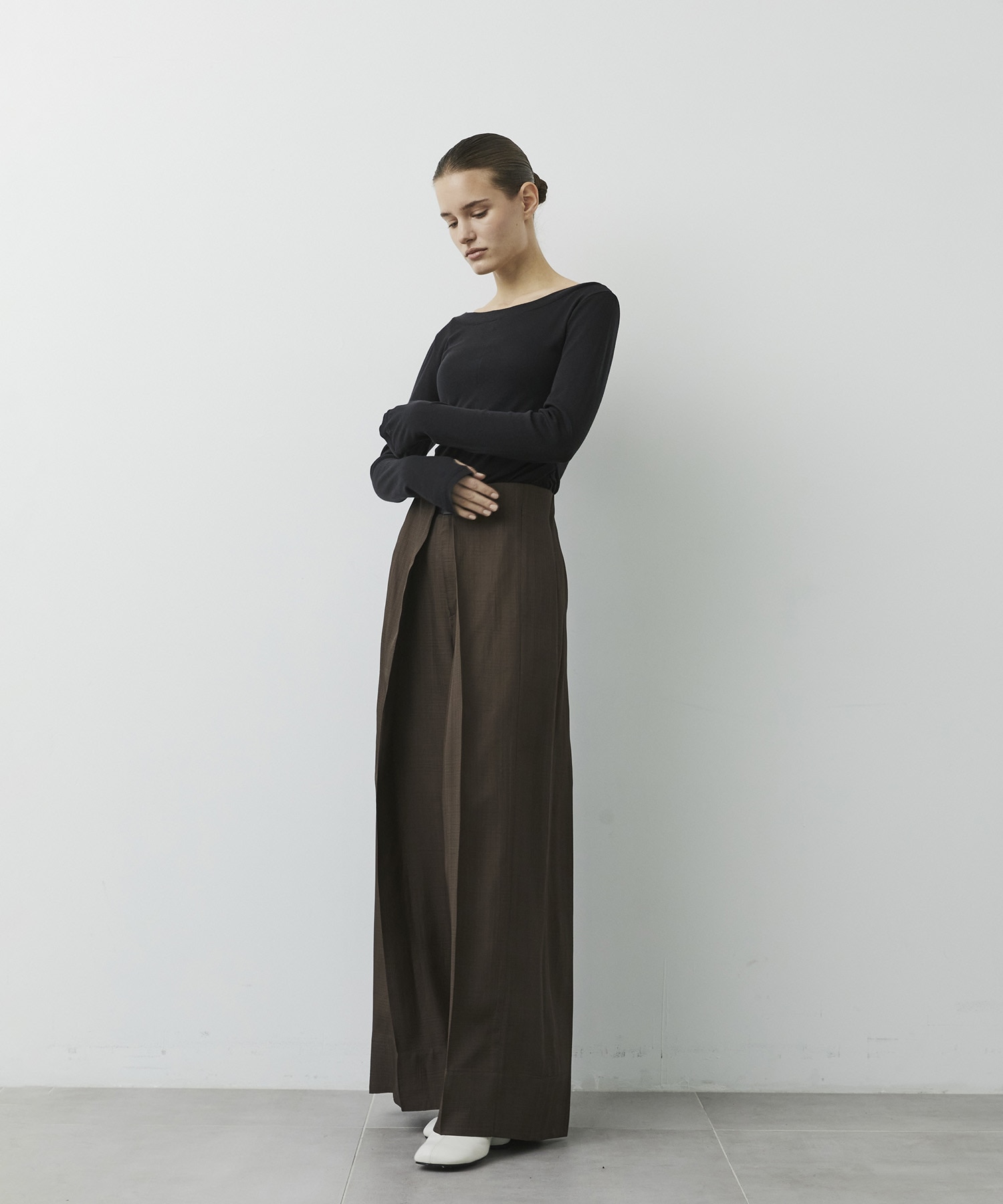Viscose Twill Flare Trousers CITY TOKYO