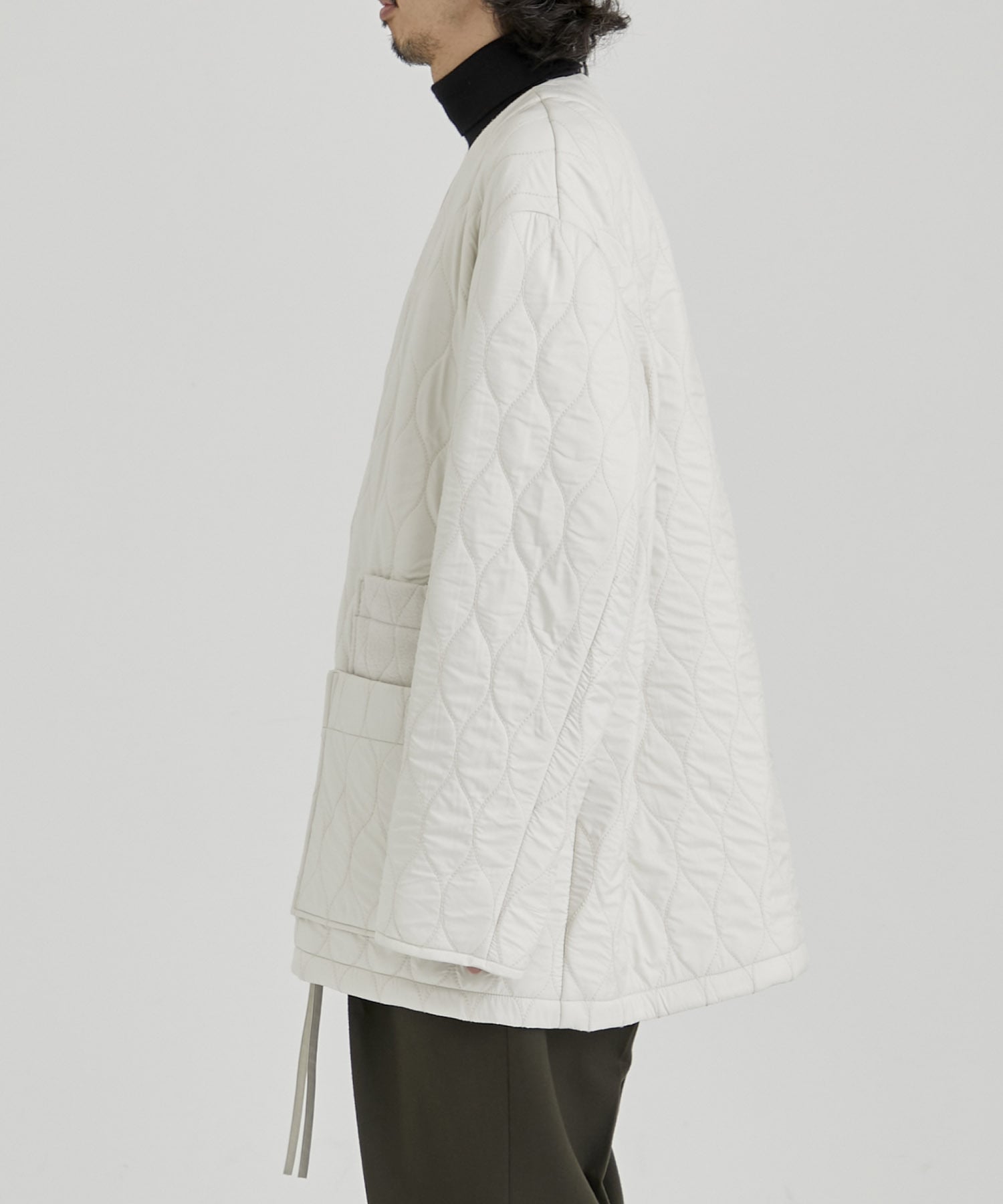 V-neck Zip-up Blouson(3 WHITE): UJOH HOMME: MEN｜THE TOKYO ONLINE