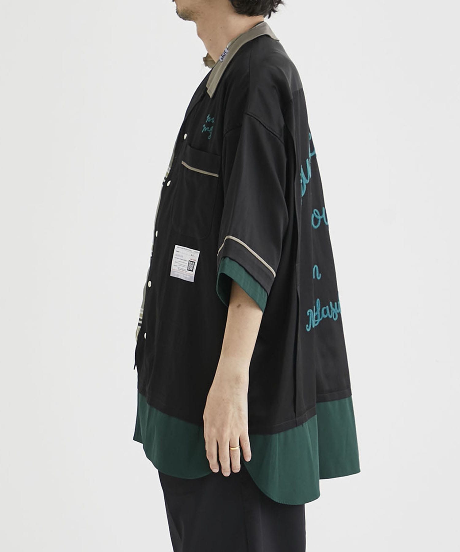 Mix Layered Bowling Shirts(44 BLACK): Maison MIHARA YASUHIRO: MEN