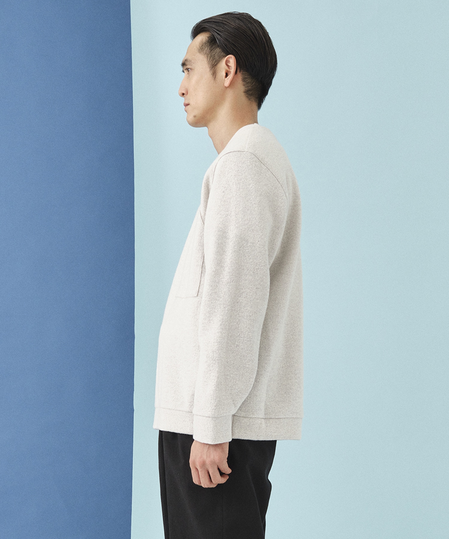 Wool Jersey Leather Pocket PO THE TOKYO