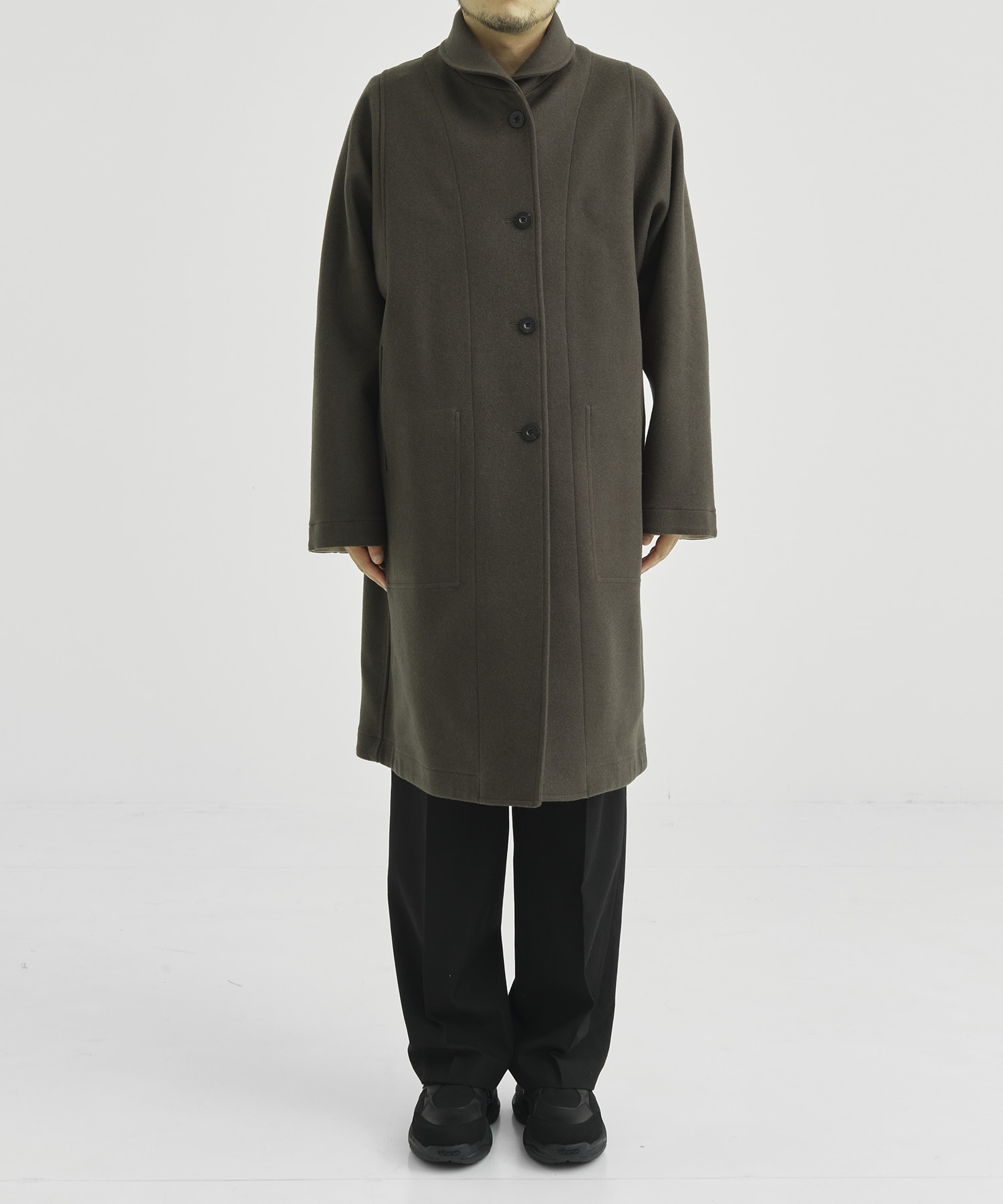 REVERSIBLE SHAWL COLLAR COAT ｜ irenisa