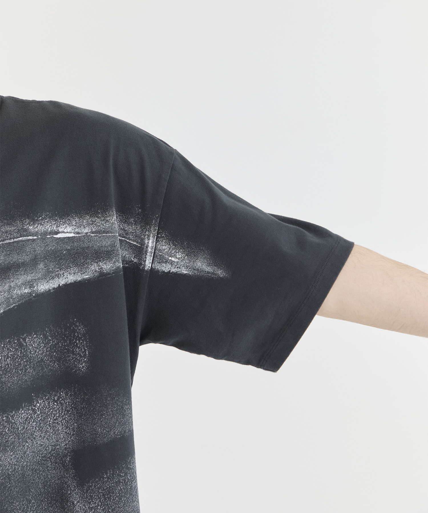 ABSTRACT PAINTED T-SHIRT YOKE