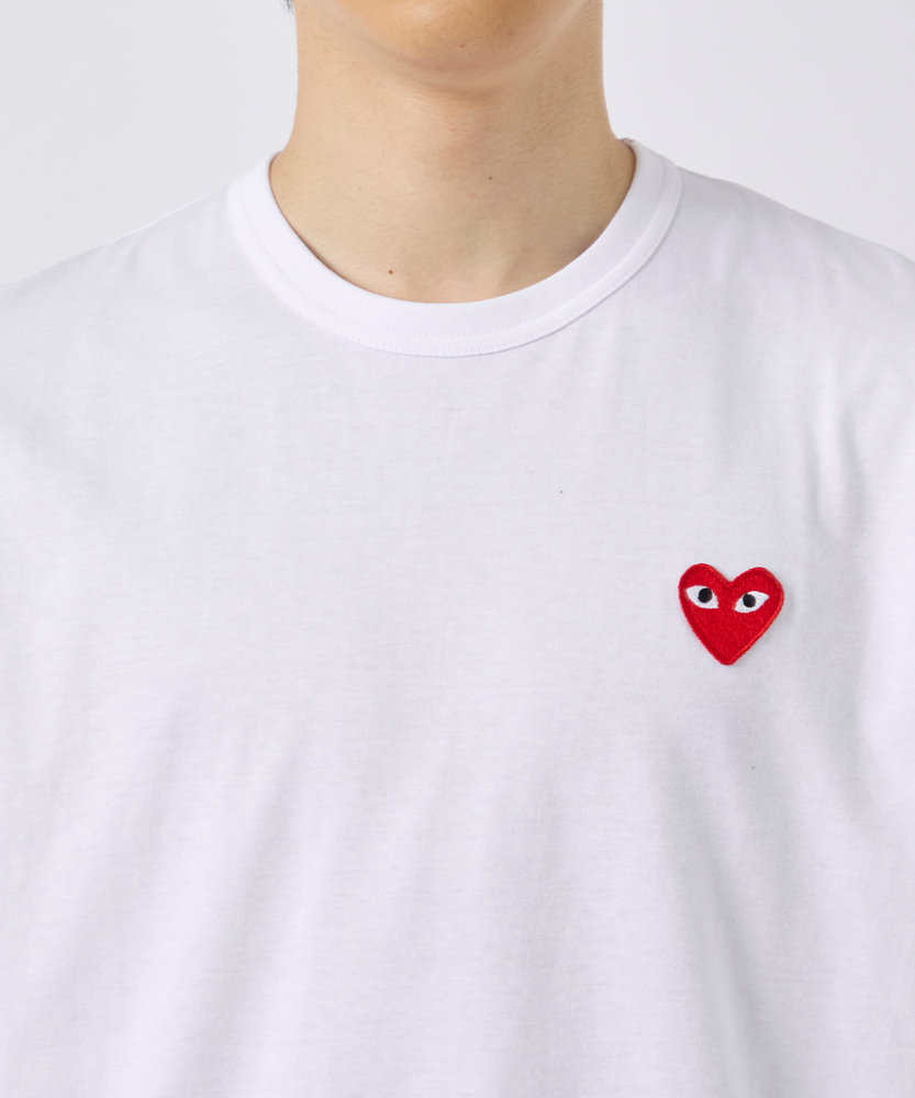 AX-T108-051 T-SHIRT RED EMBLEMRED HEART PLAY COMME des GARCONS