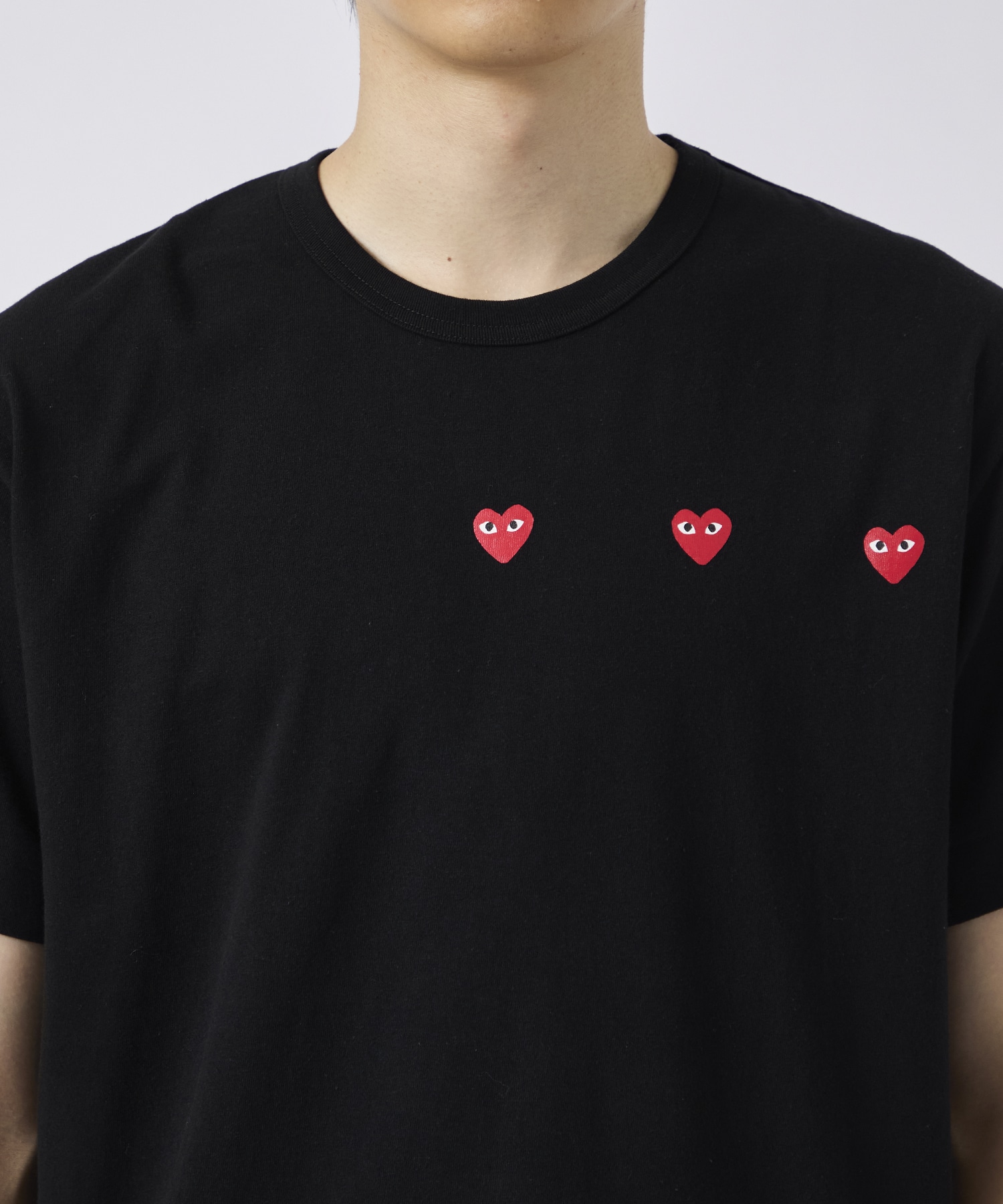 AX-T337-051 T-SHIRT LOGO PRINT PLAY COMME des GARCONS