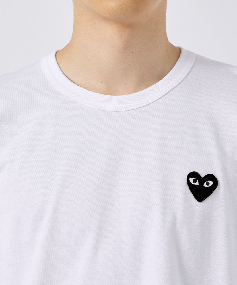 AX-T120-051 L/S T-SHIRT BLACK EMBLEMBLACK HEART PLAY COMME des GARCONS