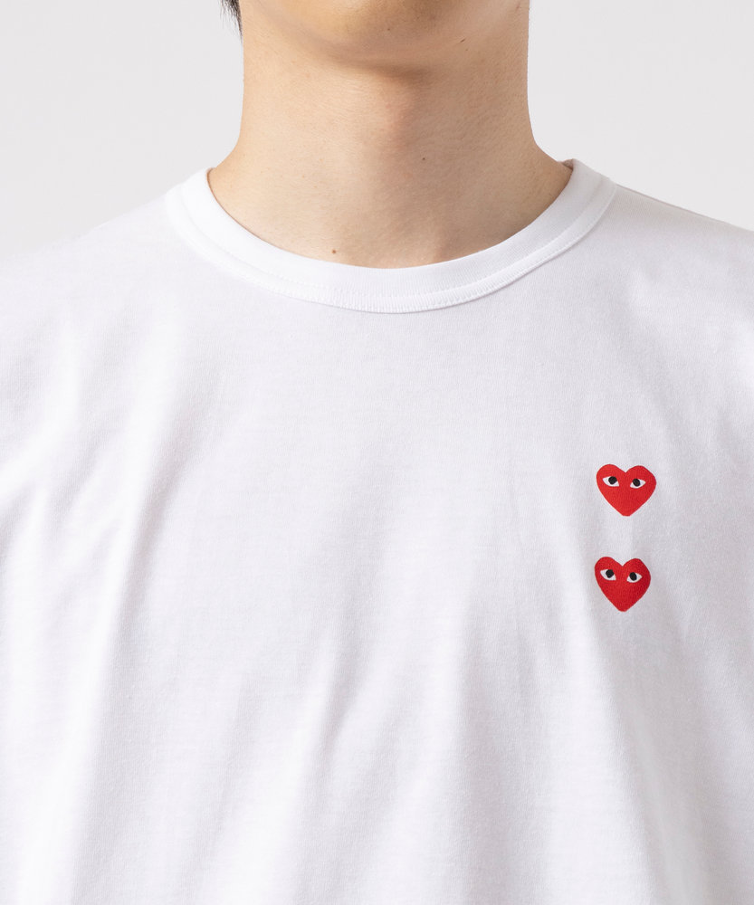 AX-T339-051 L/S T-SHIRT LOGO PRINT PLAY COMME des GARCONS