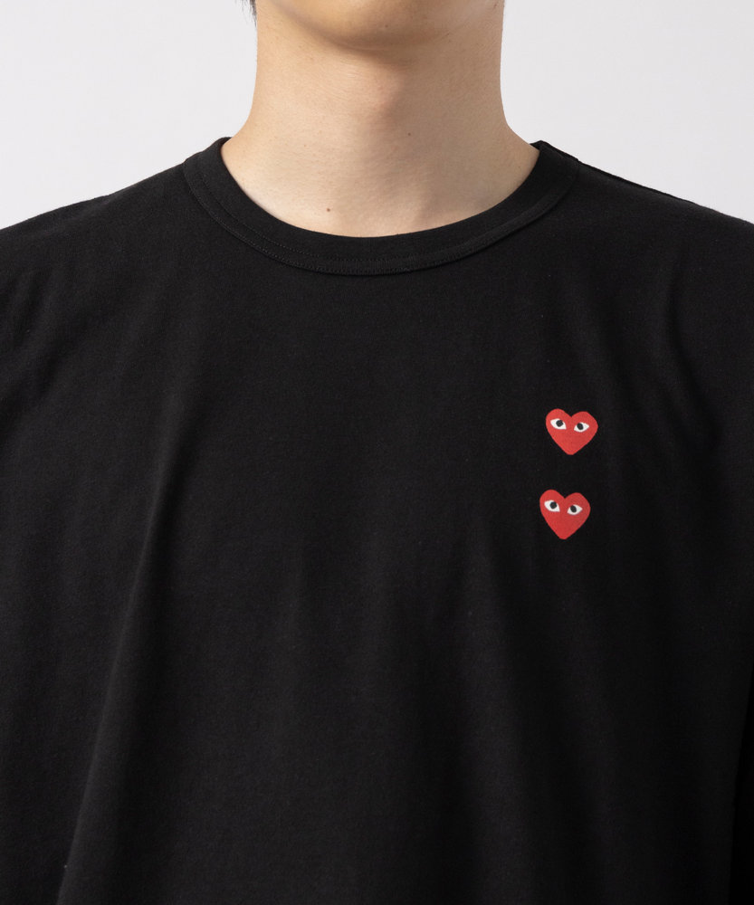 AX-T339-051 L/S T-SHIRT LOGO PRINT PLAY COMME des GARCONS