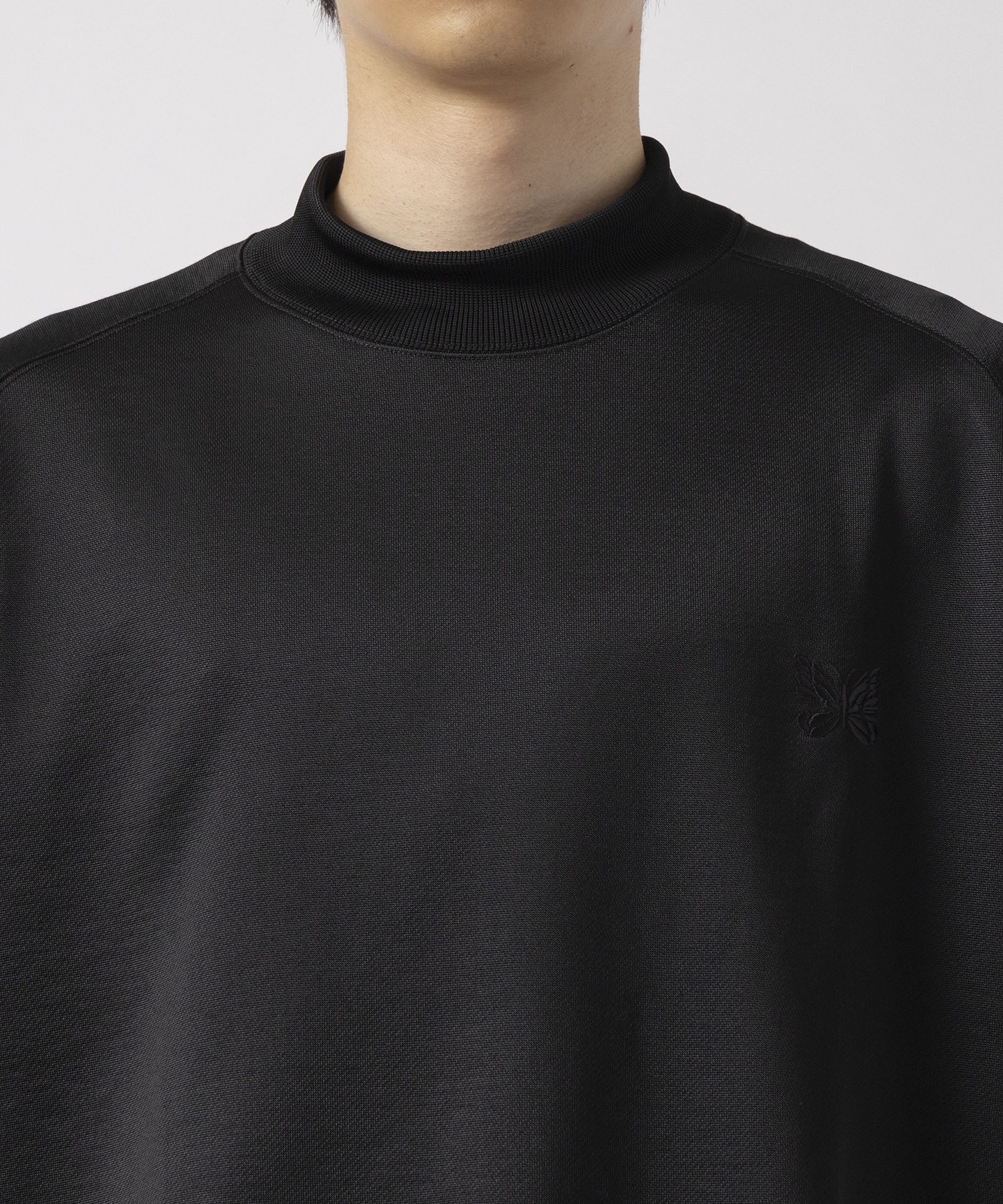 L/S Mock Neck Tee - C/PE Bright Jersey NEEDLES