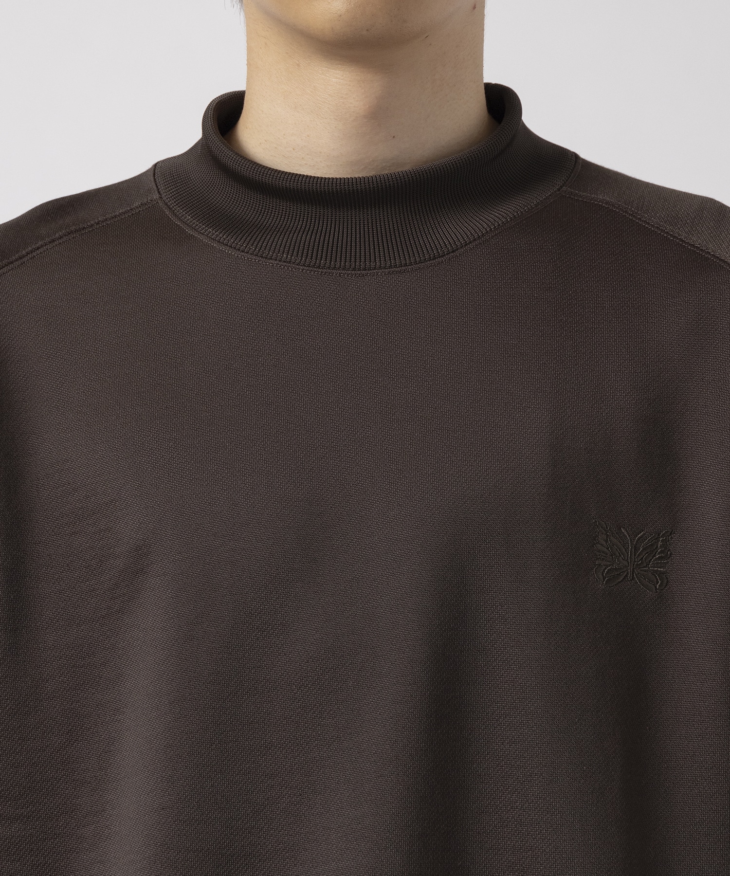 L/S Mock Neck Tee - C/PE Bright Jersey NEEDLES