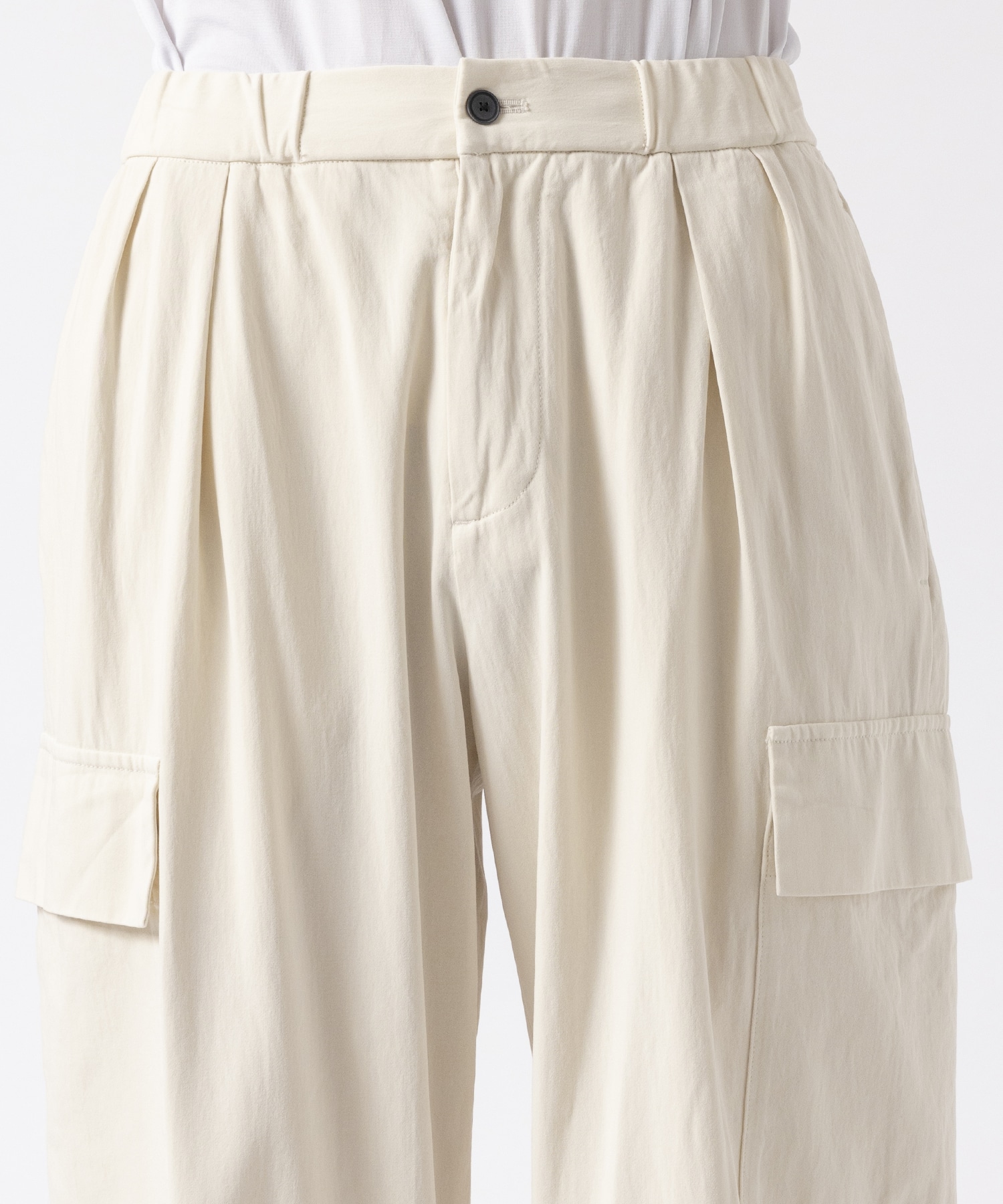 COTTON VOILE PARACHUTE CARGO PANTS ATON