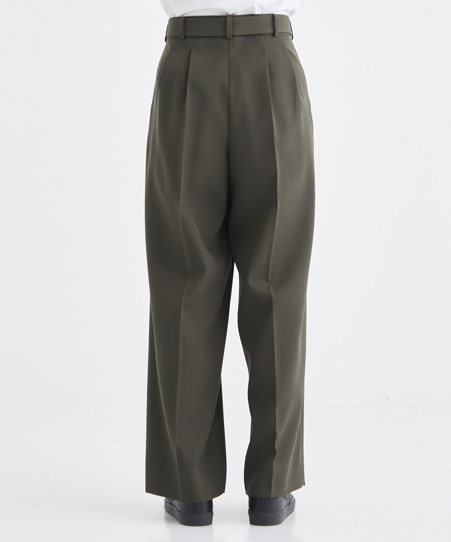 RERACS BELTED TUCK SLACKS THE RERACS