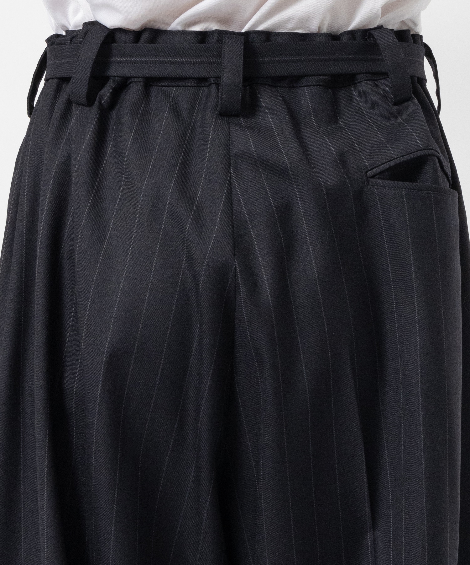 Belted Wide Straight Pants UJOH HOMME