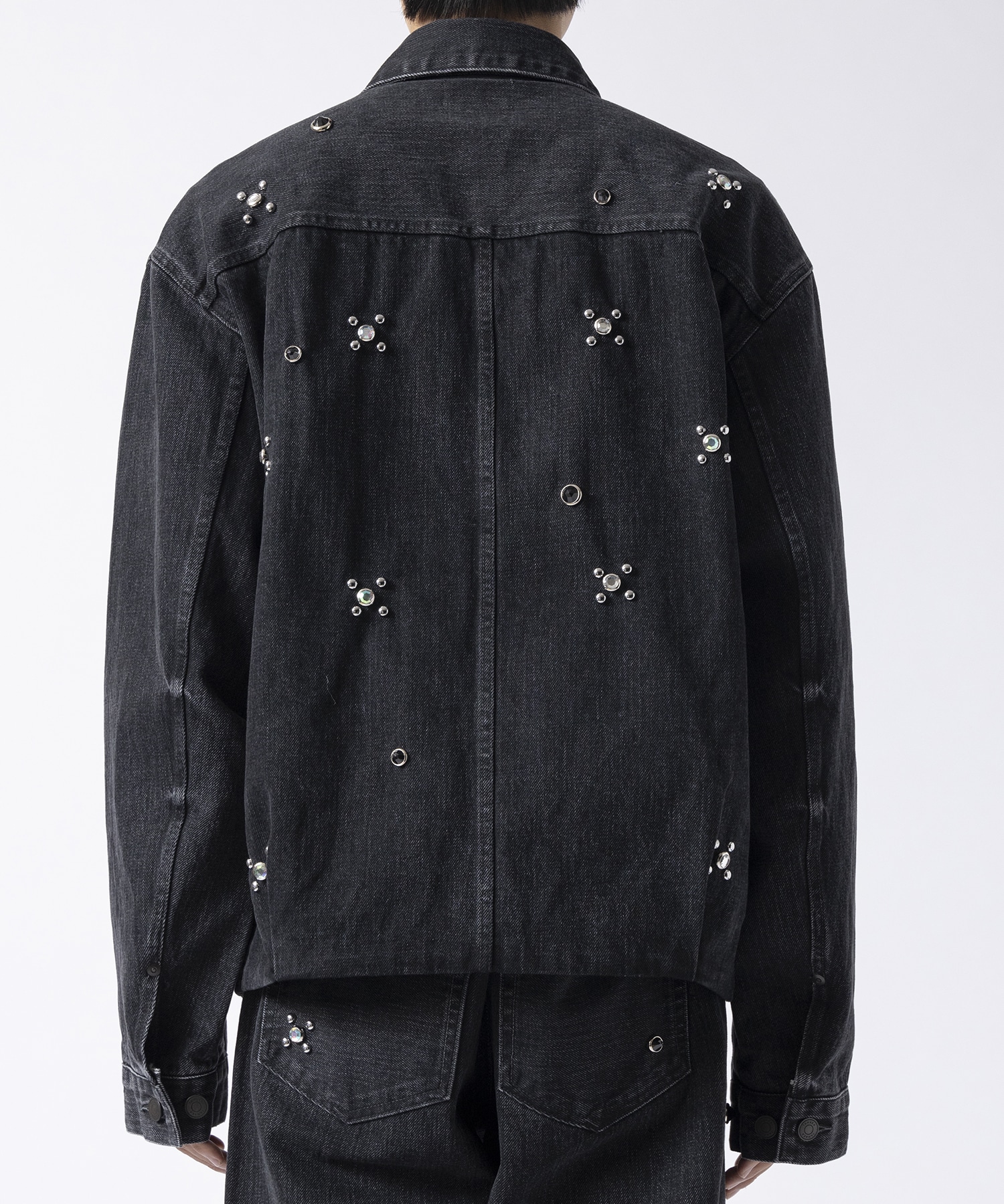 THE JEAN JACKET BLACK & SILVER STARS TANAKA