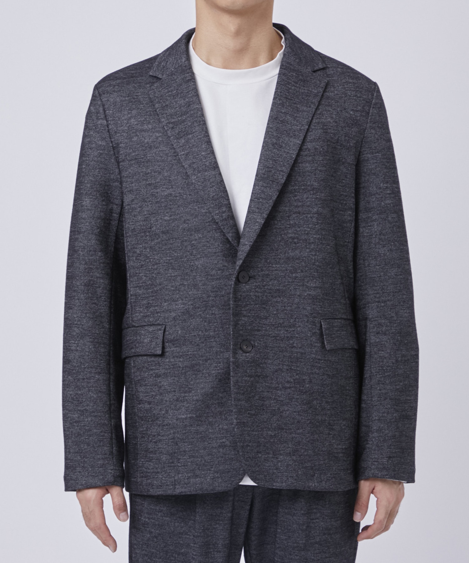 Washable Tweedy Jersey Shape Jacket THE TOKYO