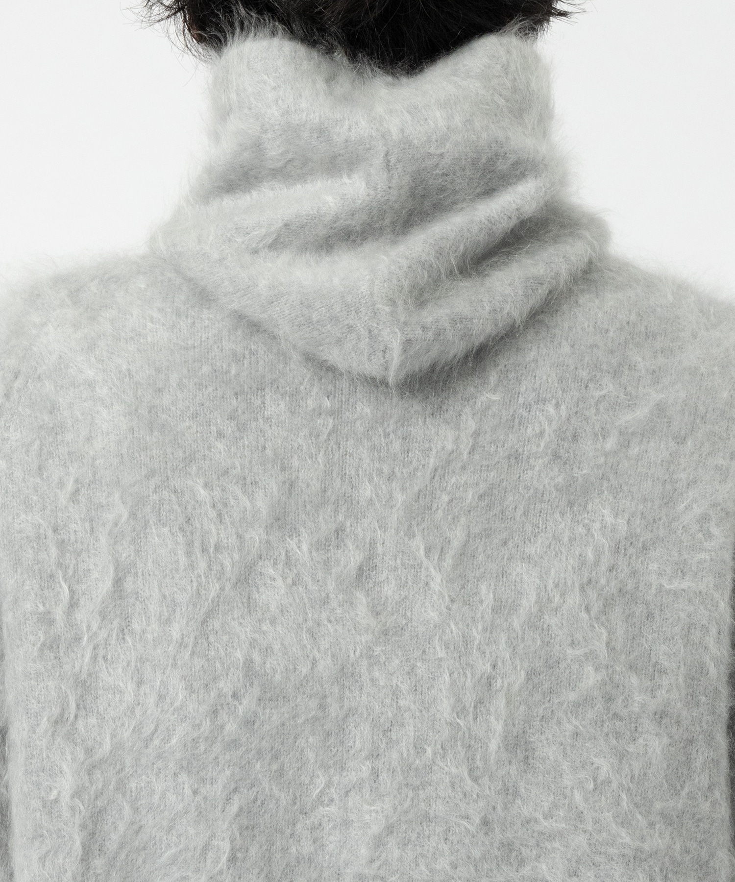 CASHMERE SHAGGY HOODIE KNIT CINOH