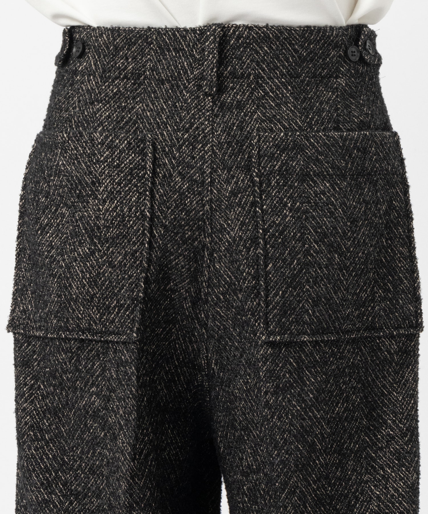 TWEED WIDE-LEG BAKER PANTS YOKE