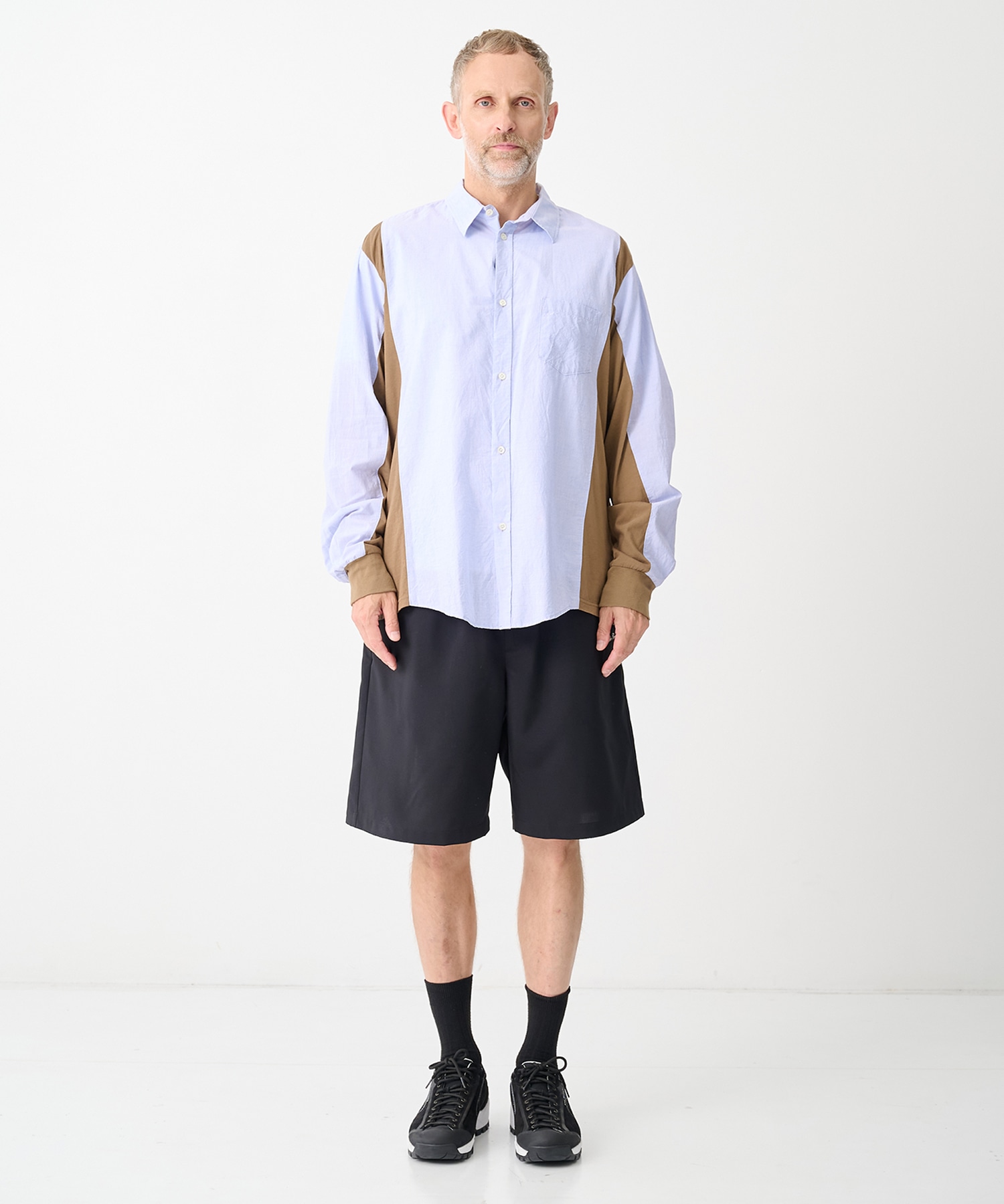 【アンダーカバー】UP1F4402 L/S Mix Shirts UNDERCOVER