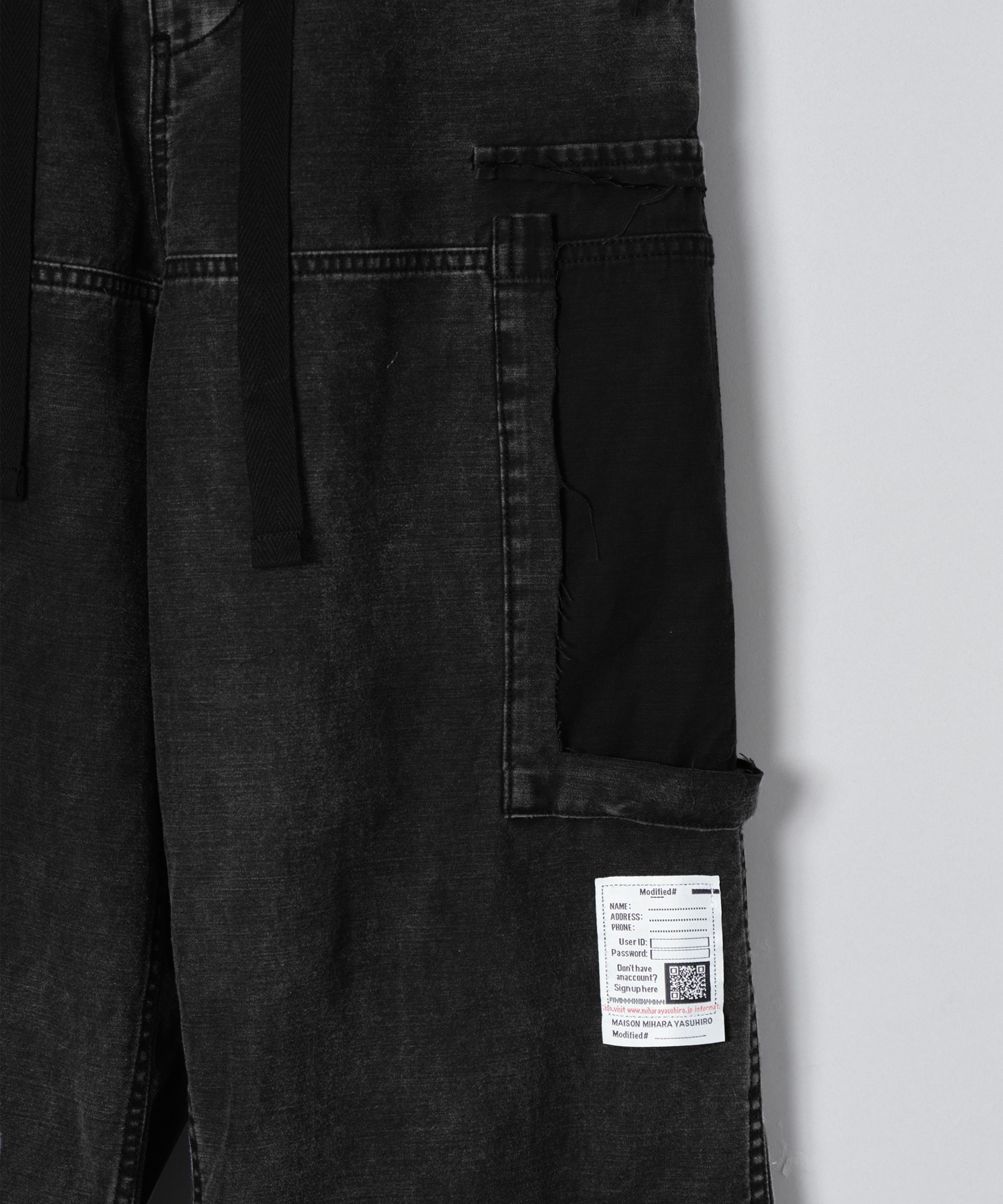 COTTON SATIN CARGO TROUSERS Maison MIHARA YASUHIRO