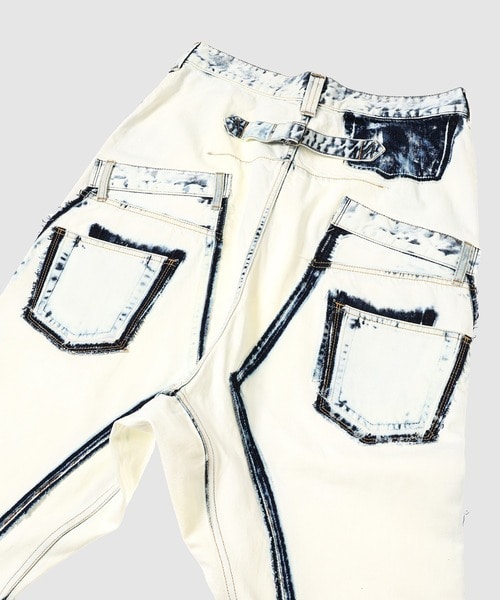 綿綿デニム 製品加工 Bleach pants JUNYA WATANABE MAN