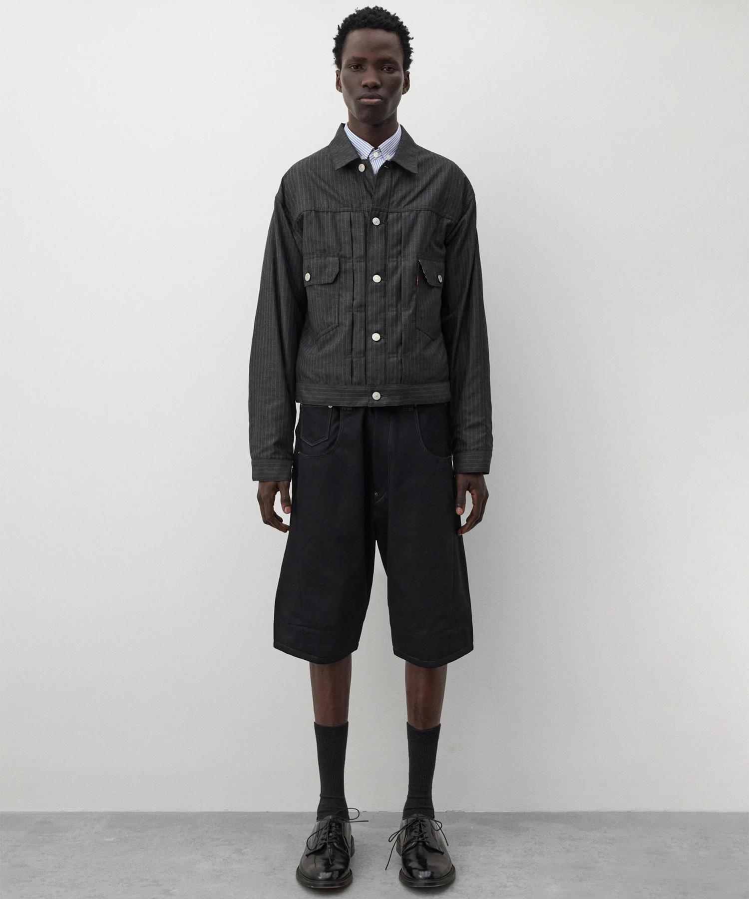 エステルビスコースストライプ Levis Wネーム 2nd Jacket JUNYA WATANABE MAN