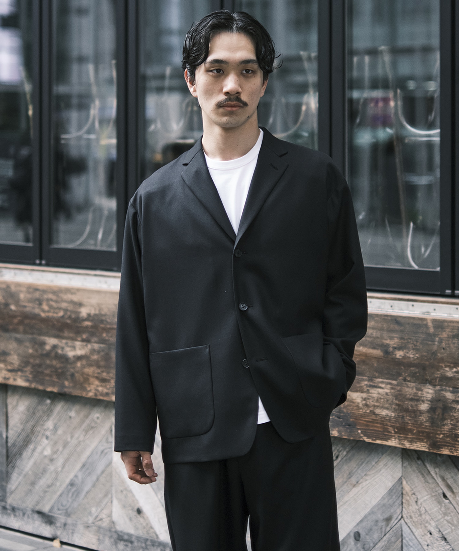 【コムデギャルソンオム】ウールギャバ 3B Jacket COMME des GARCONS HOMME