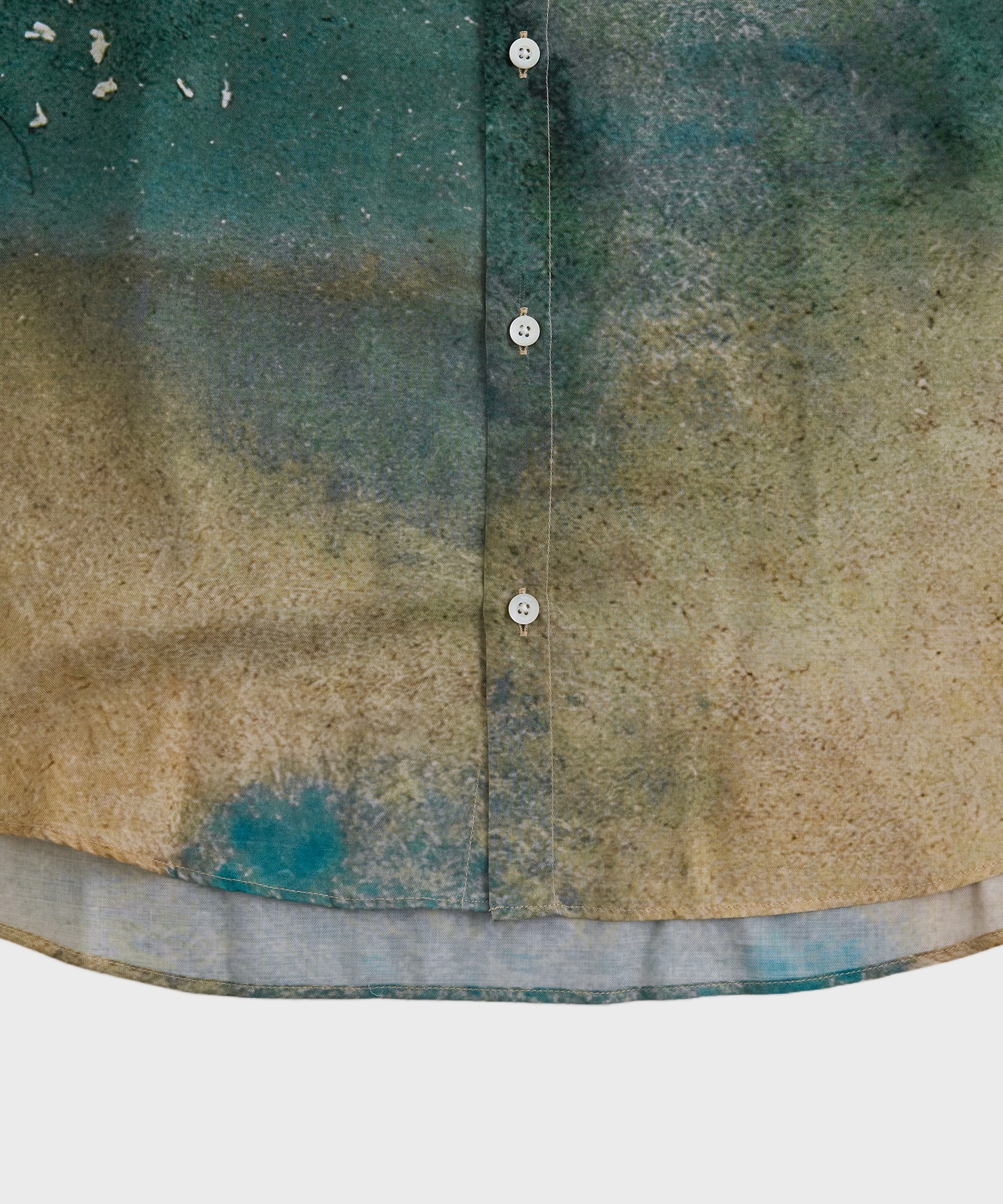 LANDSCAPE PRINTED REGULAR COLLAR SHIRT YOKE