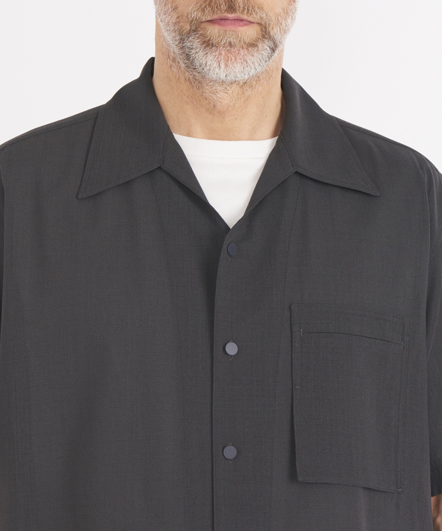 【イレニサ】OPEN COLLAR SHORT-SLEEVED SHIRT IRENISA
