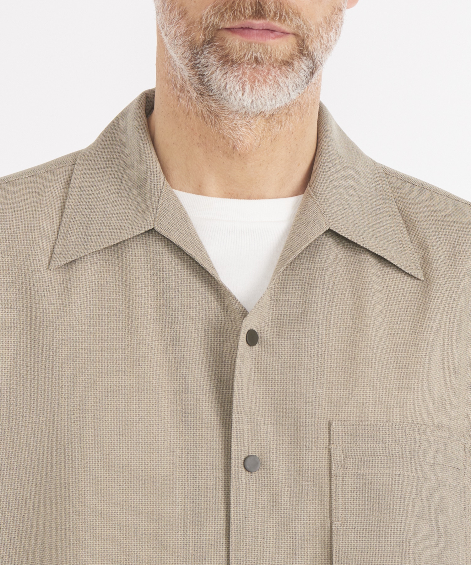 【イレニサ】OPEN COLLAR SHORT-SLEEVED SHIRT IRENISA