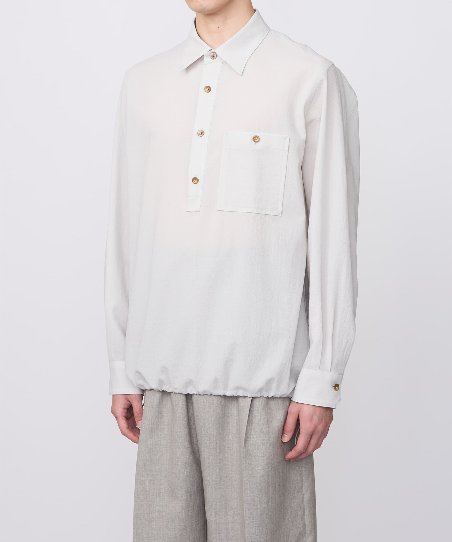 【イレニサ】EXTENDED YOKE PULLOVER SHIRT IRENISA