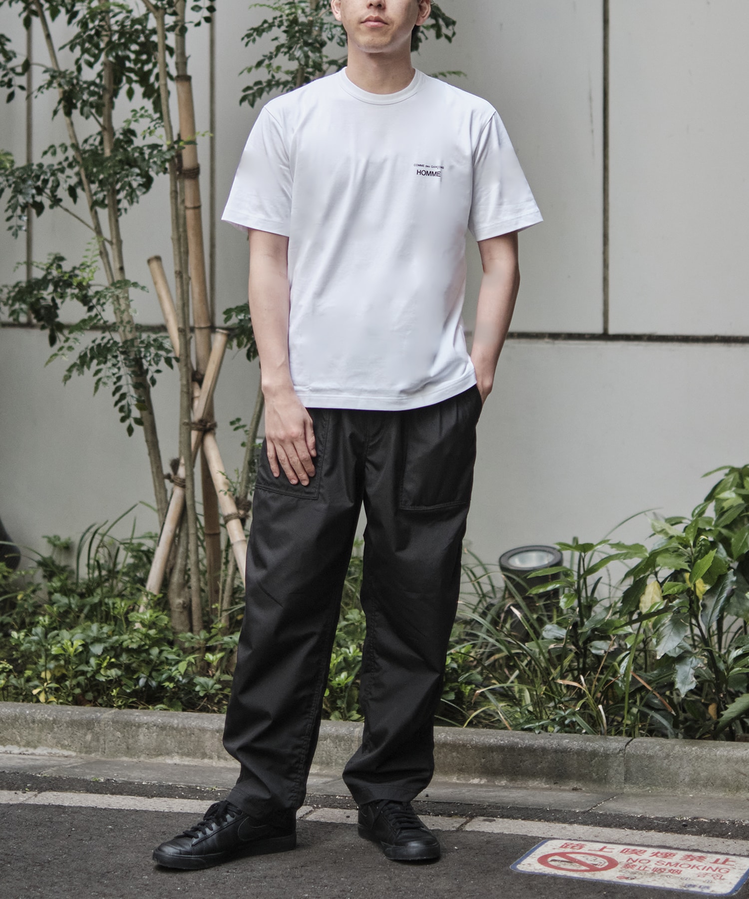 【コムデギャルソンオム】綿天竺 製品プリント S/S Tee COMME des GARCONS HOMME