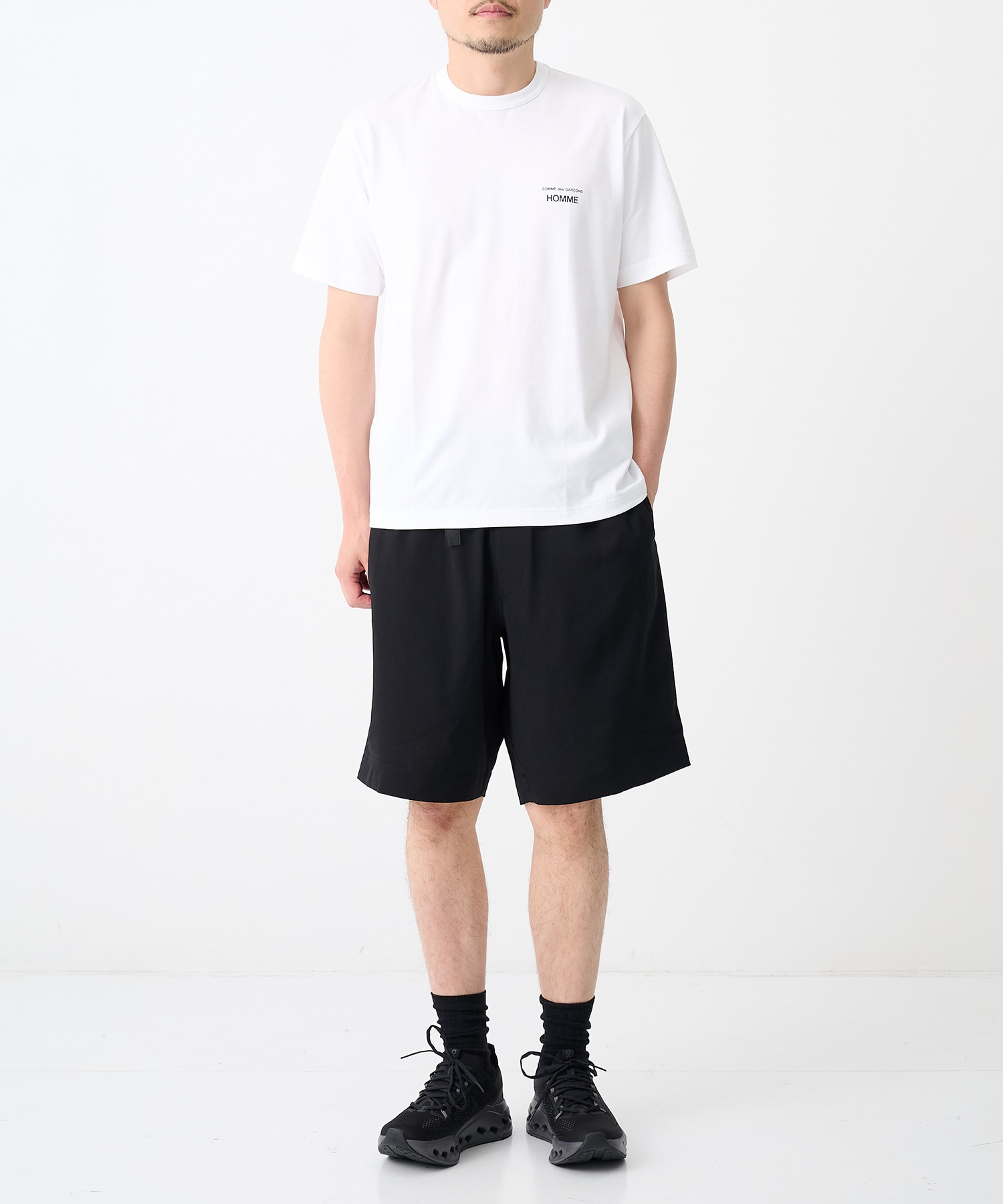 【コムデギャルソンオム】綿天竺 製品プリント S/S Tee COMME des GARCONS HOMME