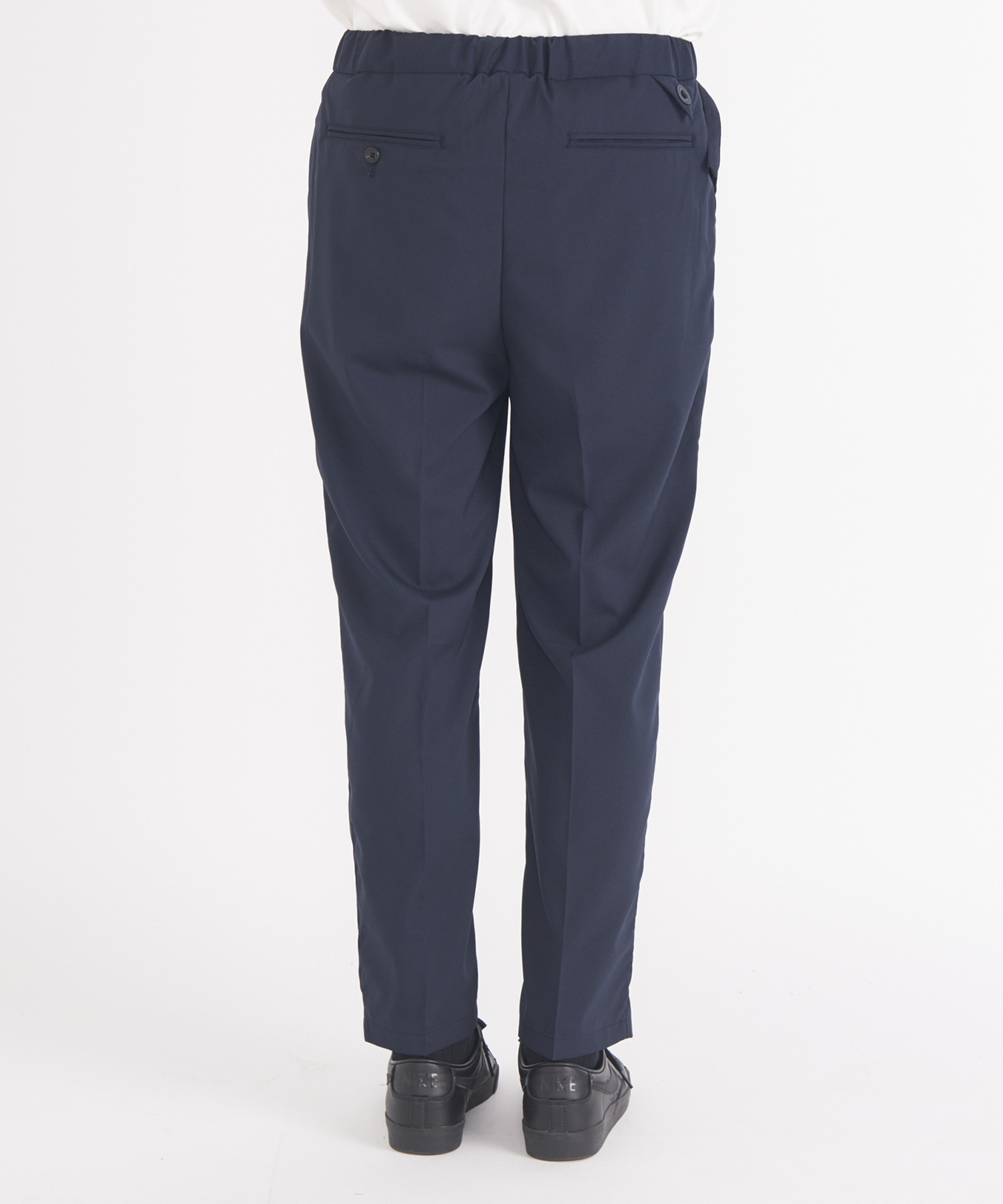 1 TUCK BELTED PANTS(0 NAVY): White Mountaineering: MENS｜THE