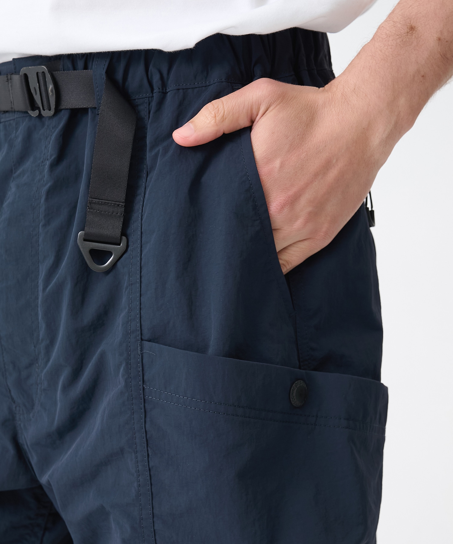 【コムデギャルソンオム】ナイロンタッサー Belt Shorts COMME des GARCONS HOMME