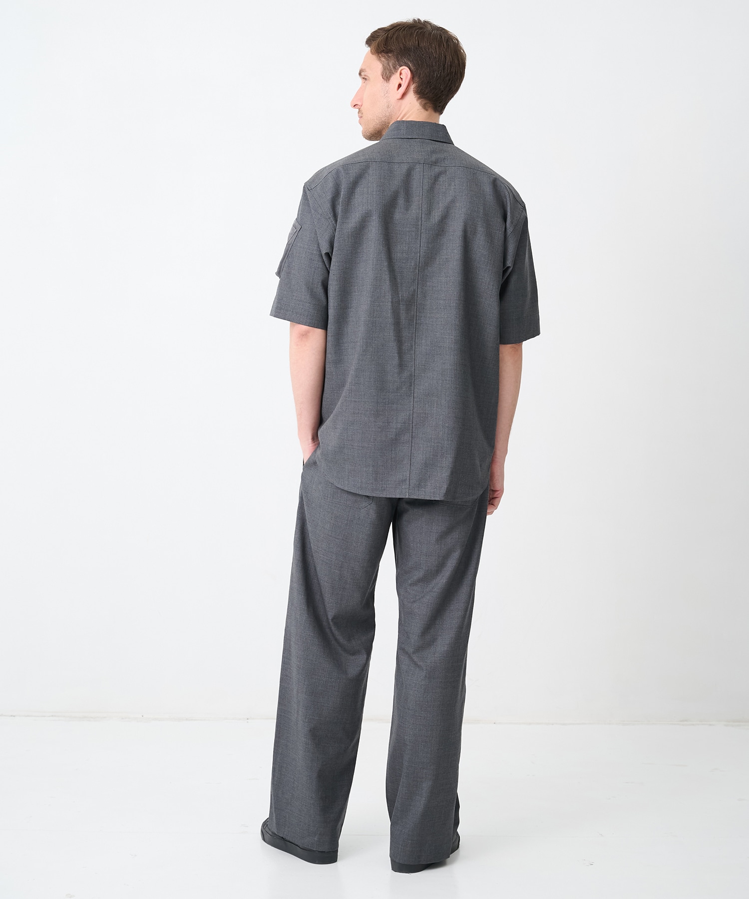 別注SUMMER WOOL CIGAR POCKET HALF SLEEVE SHIRT CINOH