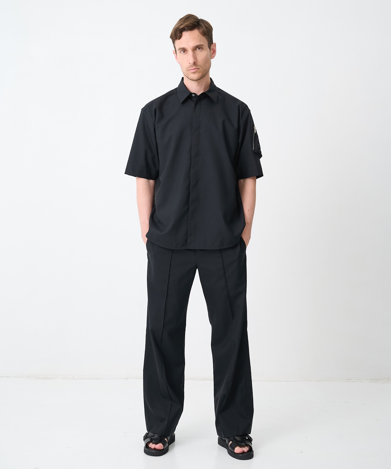 別注SUMMER WOOL CIGAR POCKET HALF SLEEVE SHIRT CINOH