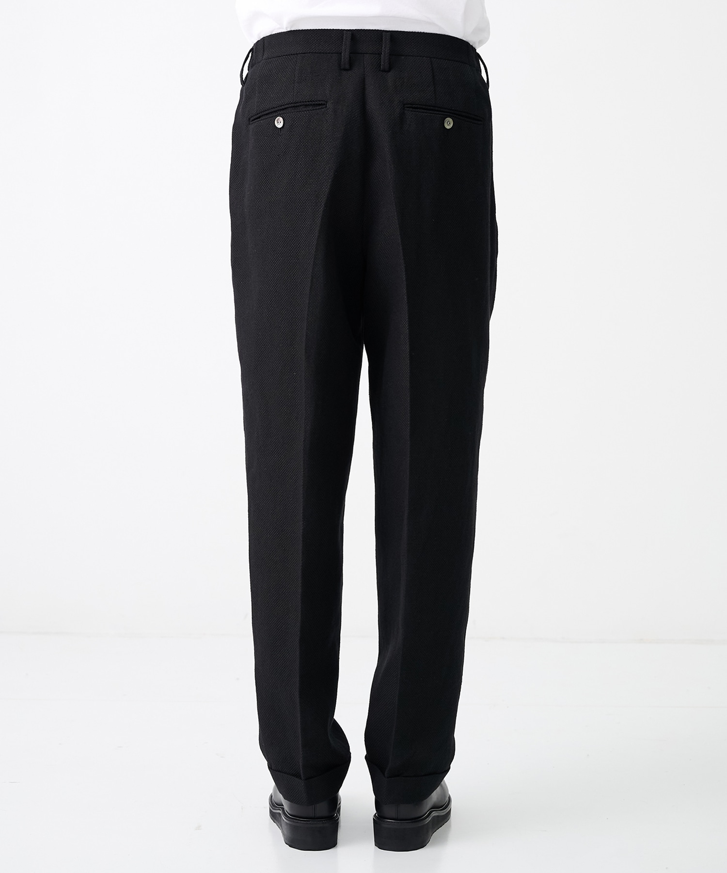 【イレニサ】SUMMER TWEED TWO TUCK WIDE TROUSERS IRENISA