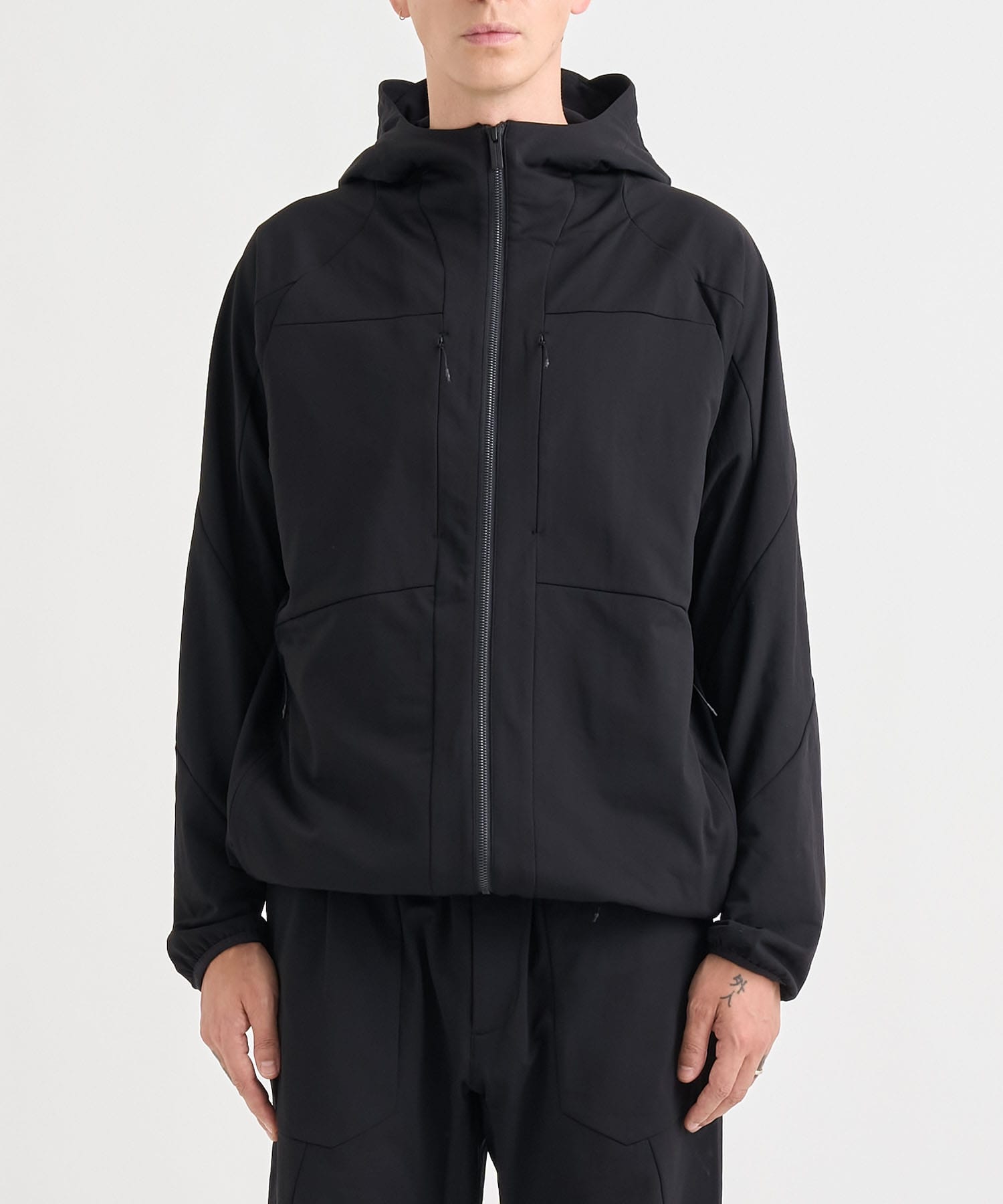別注BLK SUPER LIGHT SWEAT ZIPUP HOODIE White Mountaineering